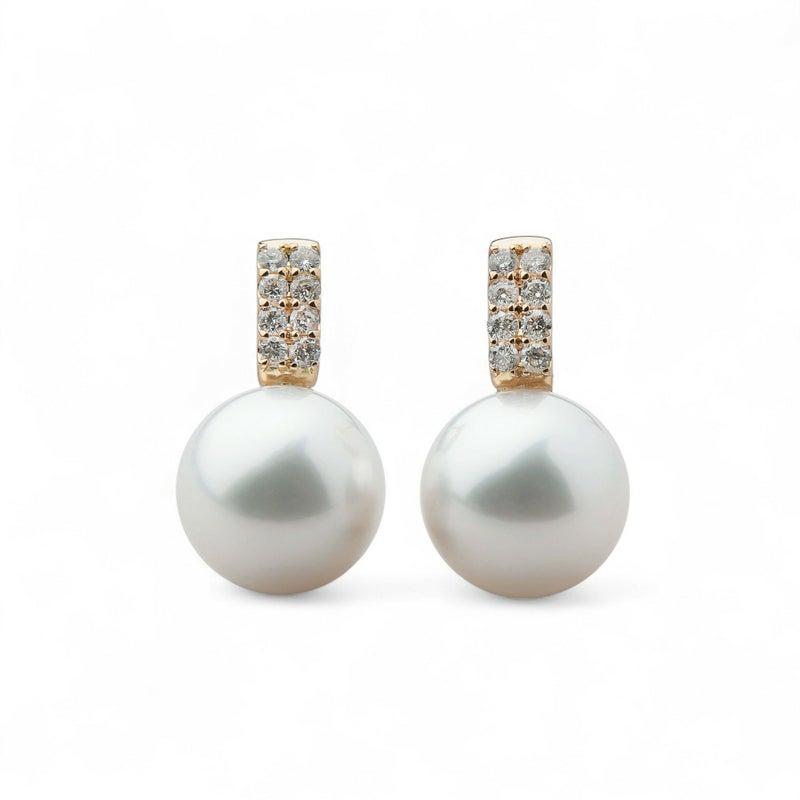 南洋白蝶真珠 ピアス11mm K18YG