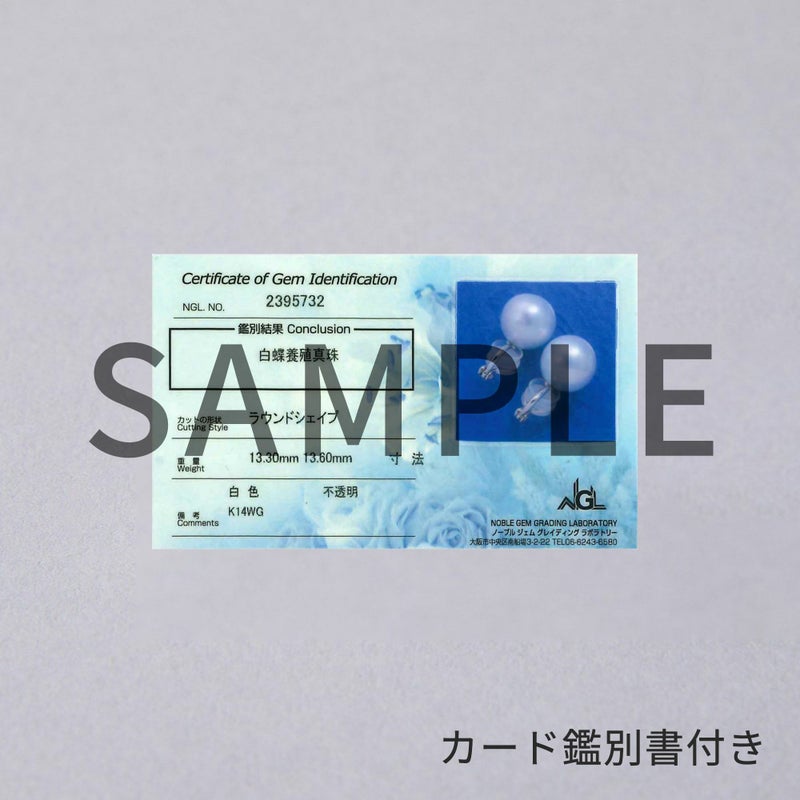 南洋白蝶真珠 ペンダントトップ　12mm PT900