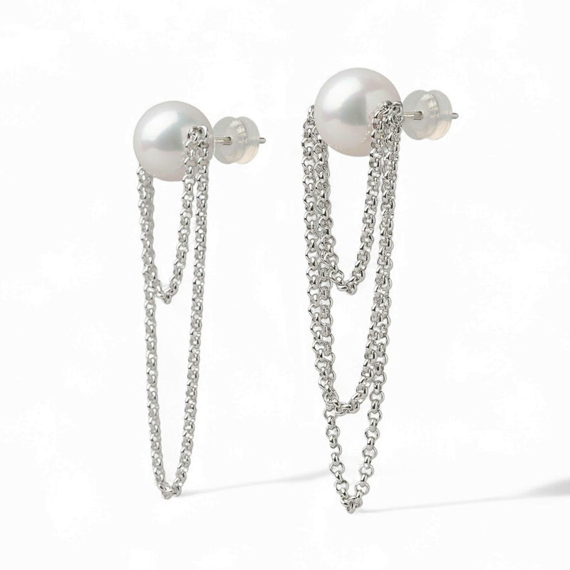 マルレナ リアンピアス/イヤリング　淡水真珠 11mm SV925/PT900