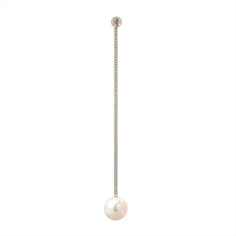 マルレナ マノンピアス/ダウンパール (片耳)　淡水真珠 11mmUP K10WG/SV92