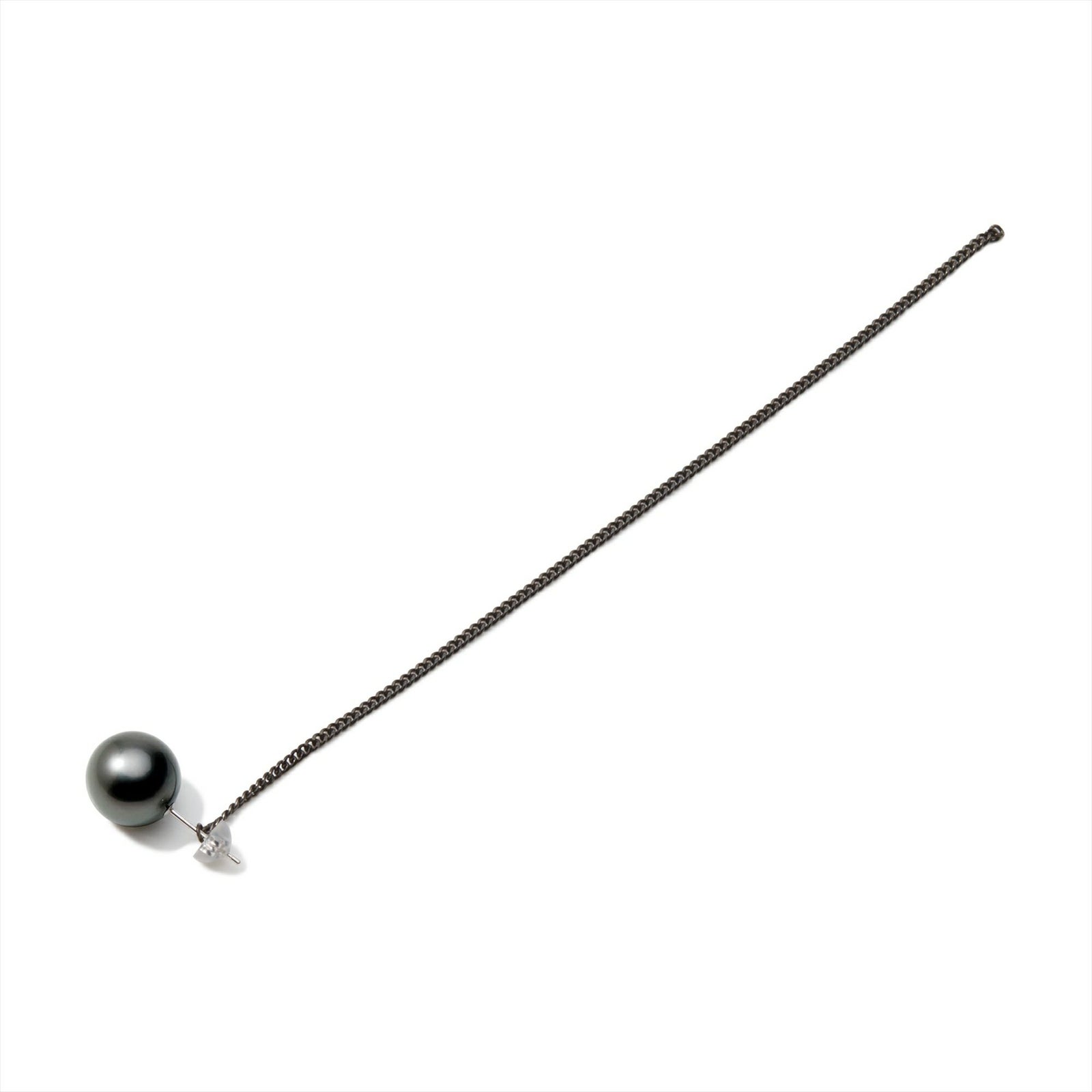 ルレナ ノワール マノンピアス/アップパール (片耳)　タヒチ黒蝶真珠 11mmUP K14WG/SV925 BRhP