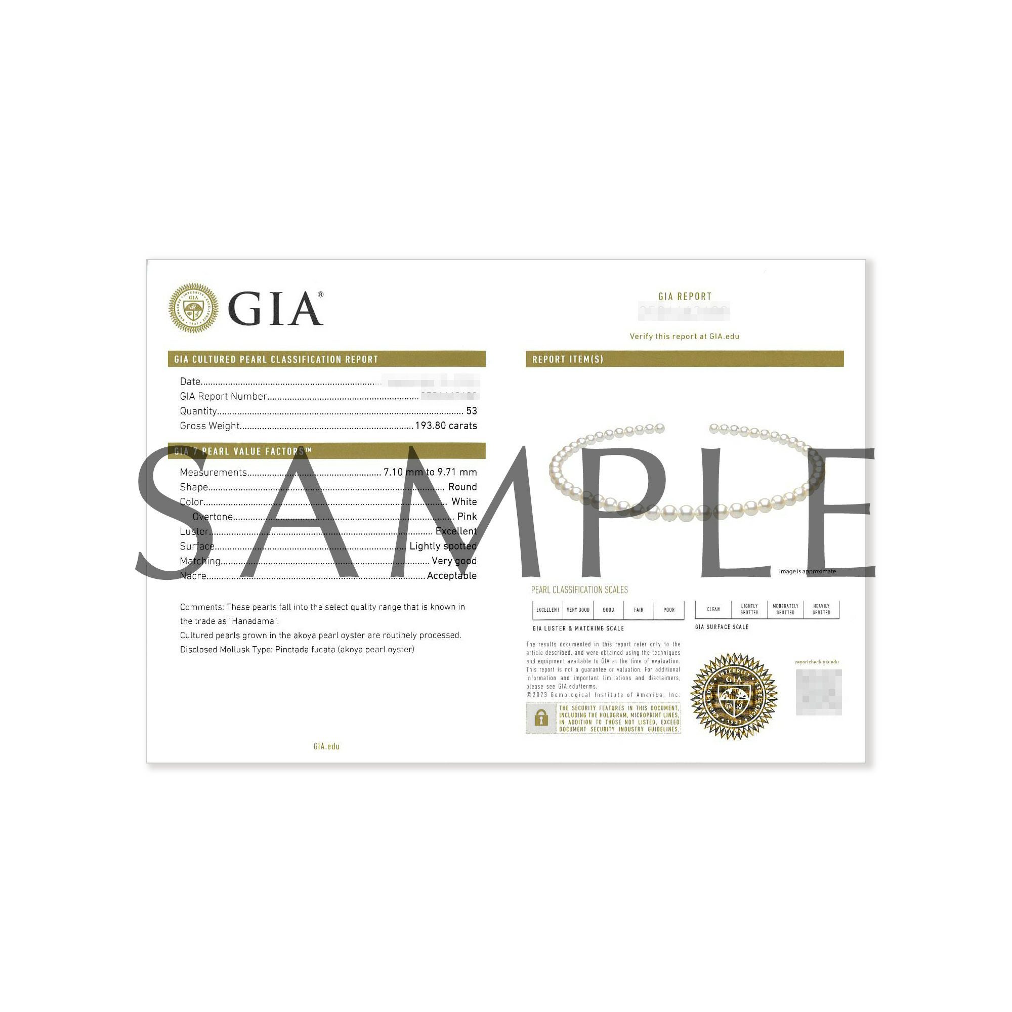 GIA鑑定書付- あこや花珠真珠 ネックレス 8.5-9.0mm [WSP] | WSP