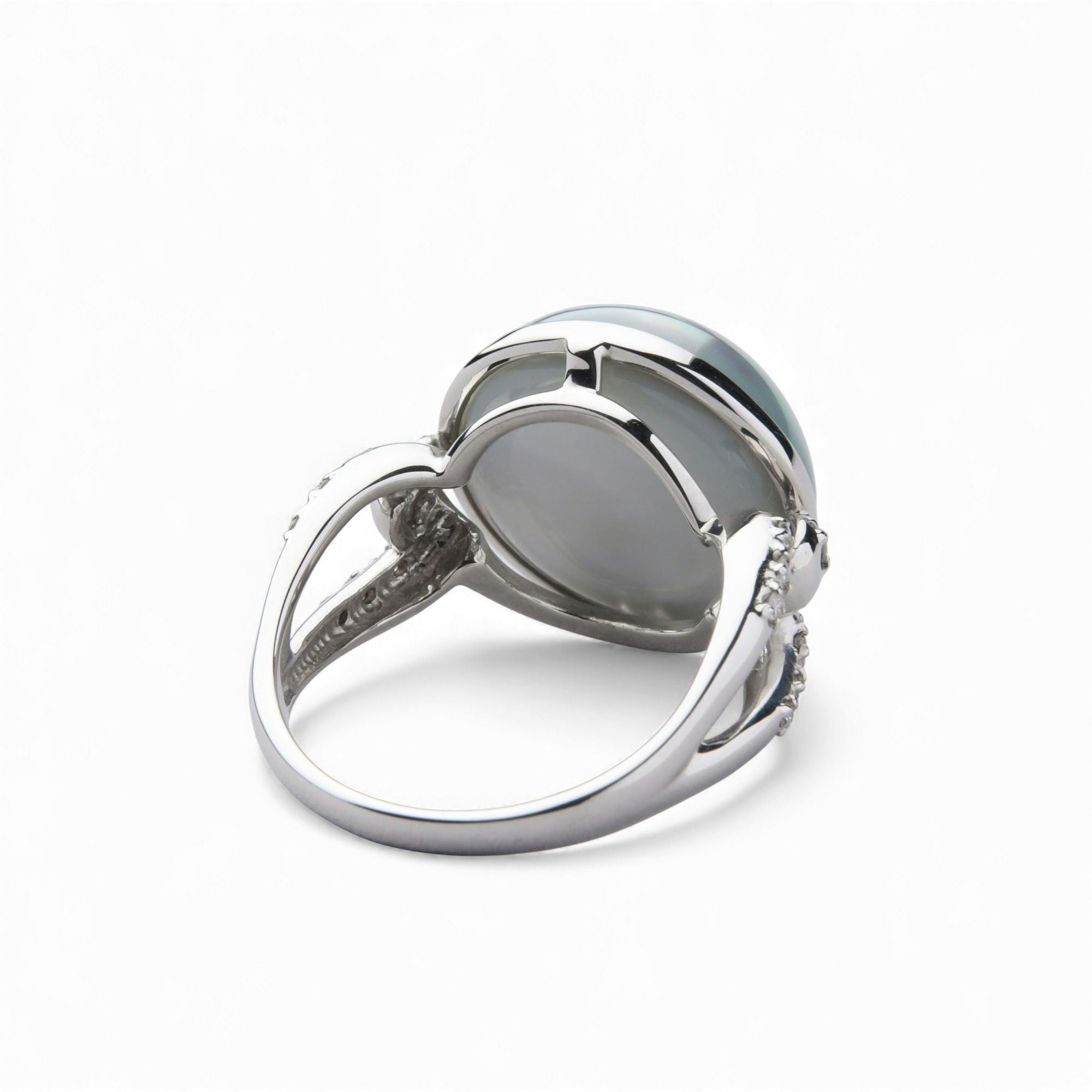 マベ真珠 リング 14mmUP K18WG オーロラパープル [WSP] | その他リング