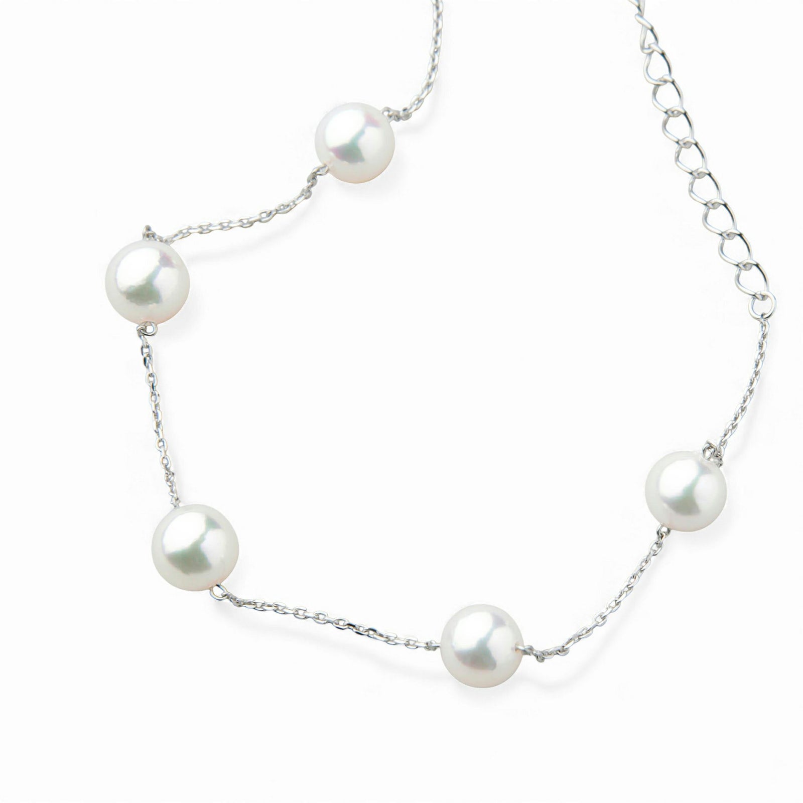 enSTYLE あこや真珠 ステーションブレスレット　5.5-6.0mm K18WG