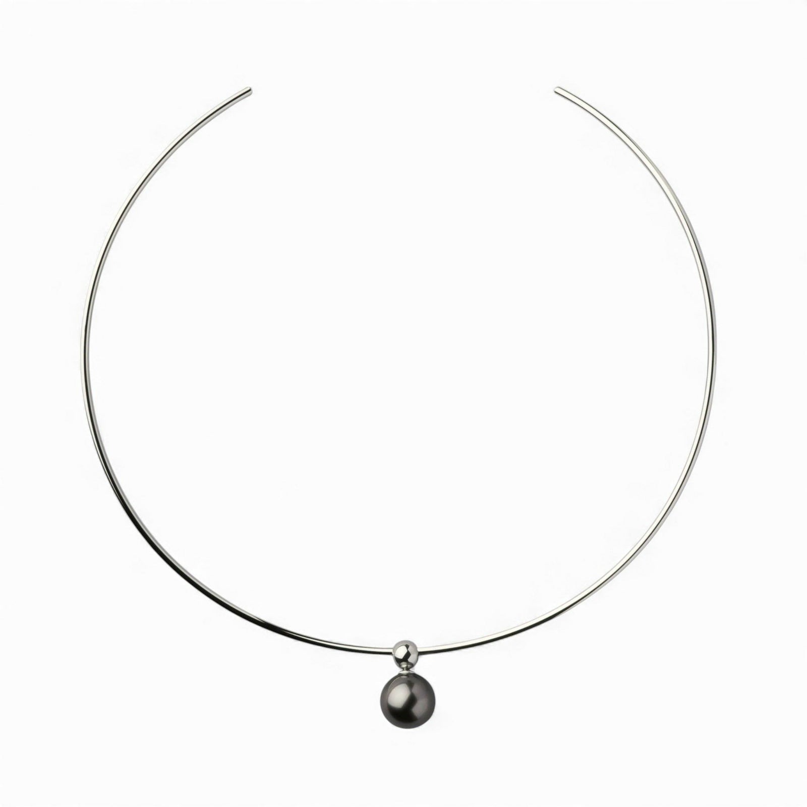 【WEB限定】Tahitian+ タヒチ黒蝶真珠 チョーカー　11mmUP SUS316L