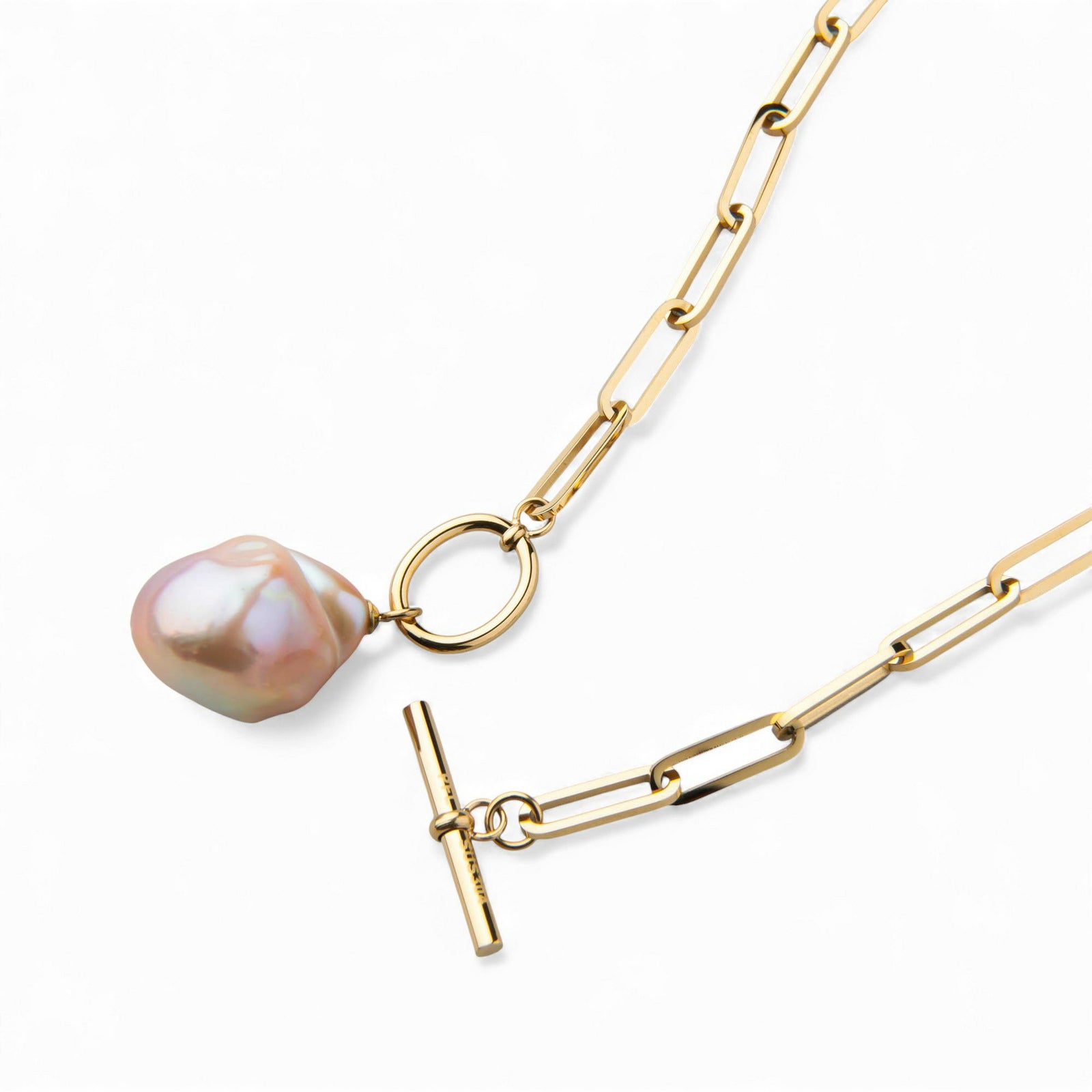 【WEB限定】Unique+ 淡水真珠 ペンダント　13mmUP SUS304 GP オイスターバロック