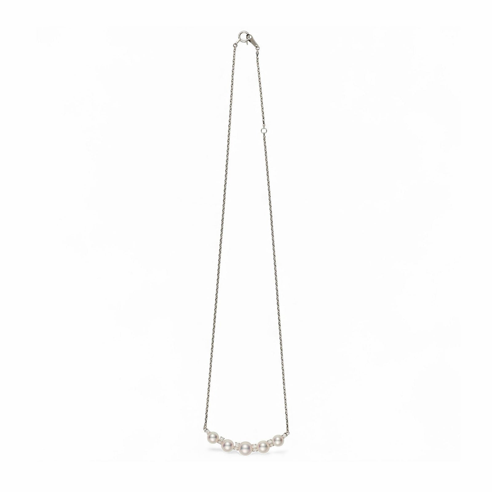 5珠パールグラデーション ダイヤペンダント PT900/850 [WSP]