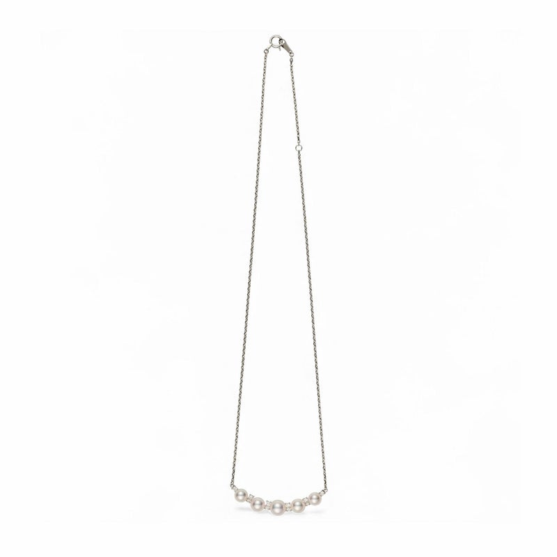 5珠パールグラデーション ダイヤペンダント PT900/850 [WSP]