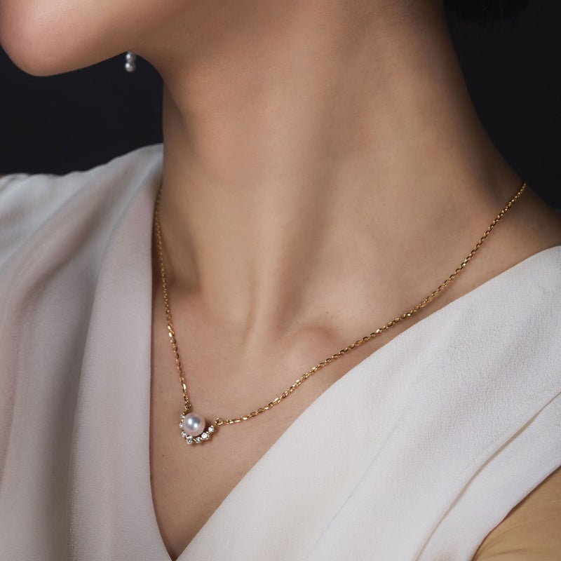 パールとりまき ペンダント K18YG [WSP]