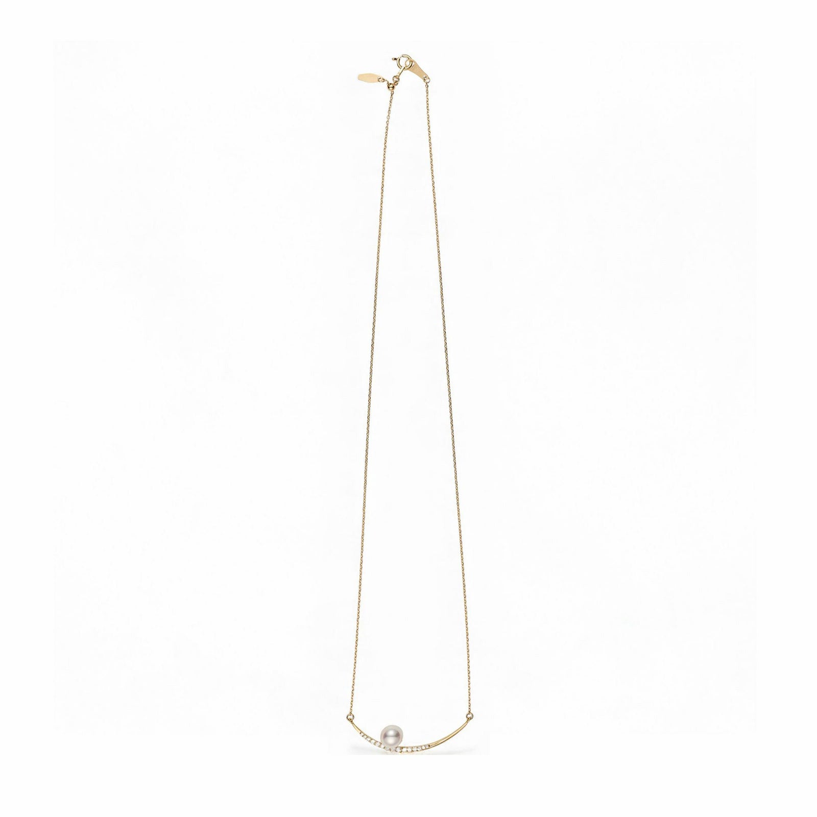 三日月 パールペンダント K18YG [WSP]