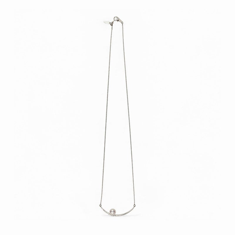 三日月 パールペンダント PT900/850 [WSP]