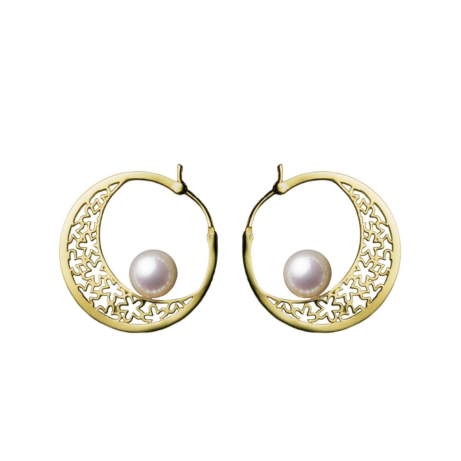 SAKURA　パールピアス K18YG [WSP]