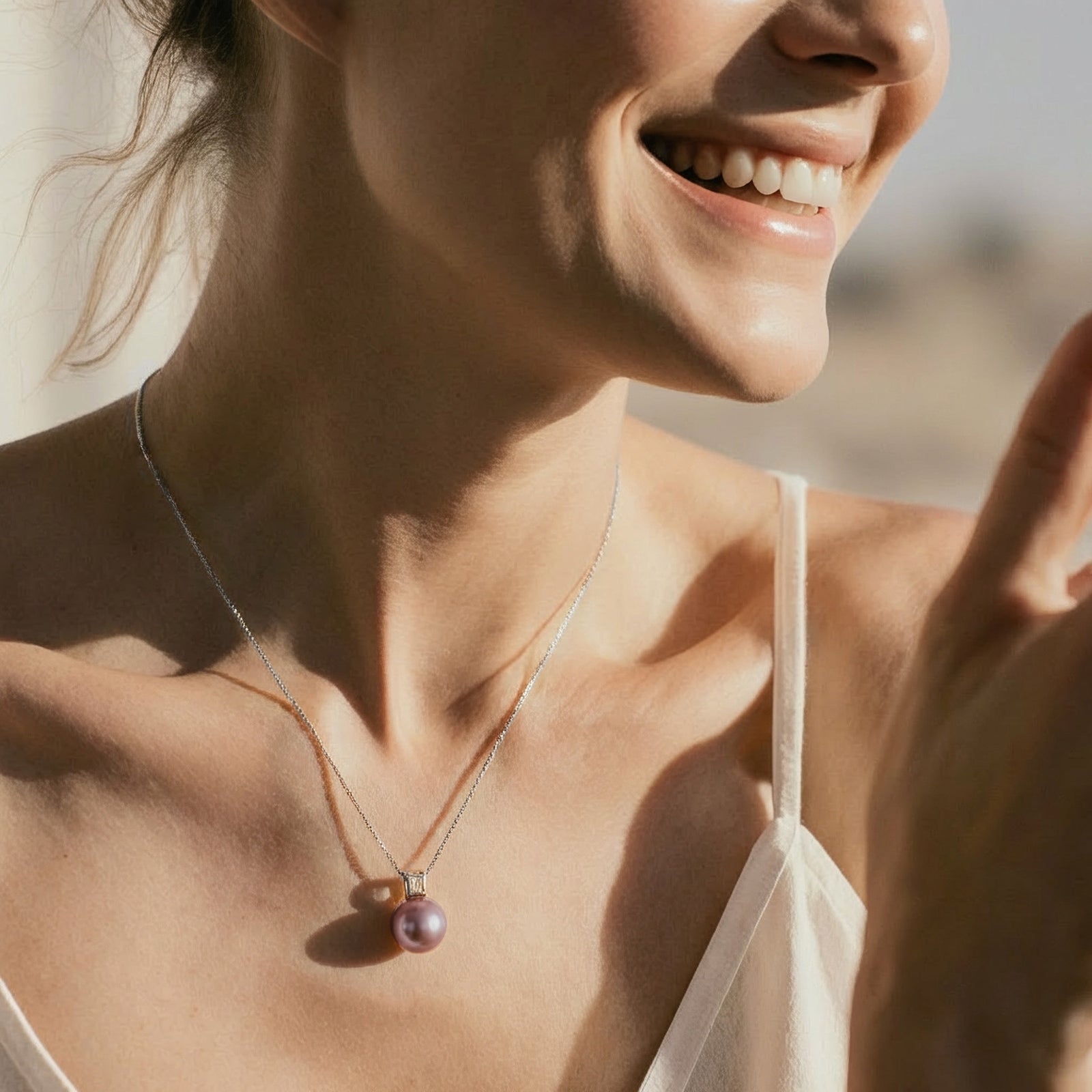 Mauvette 淡水真珠 ペンダント　11mmUP PT900/850