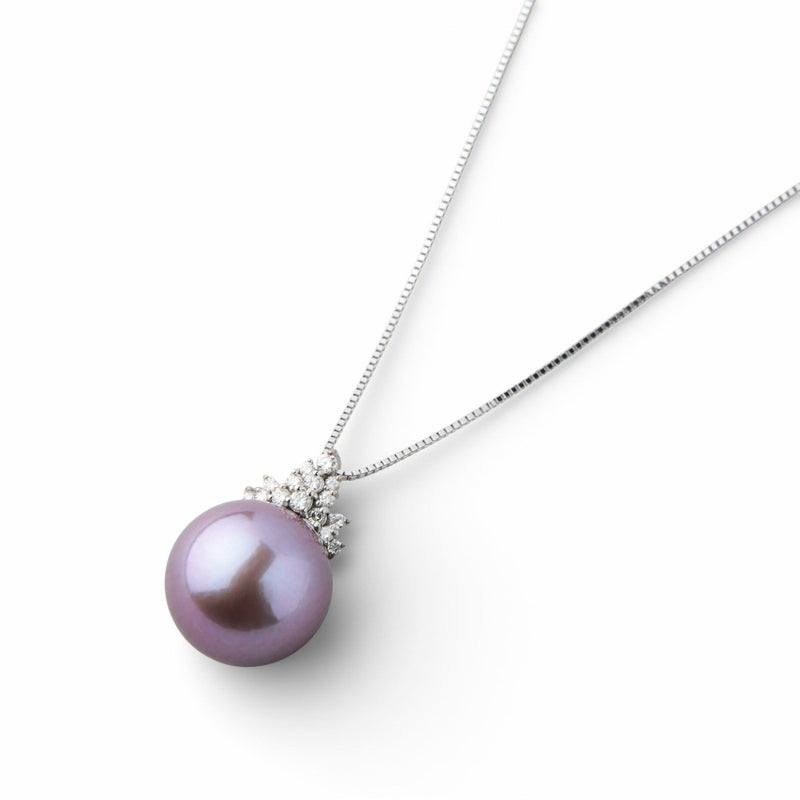 Mauvette 淡水真珠 ペンダント　11mmUP K18WG