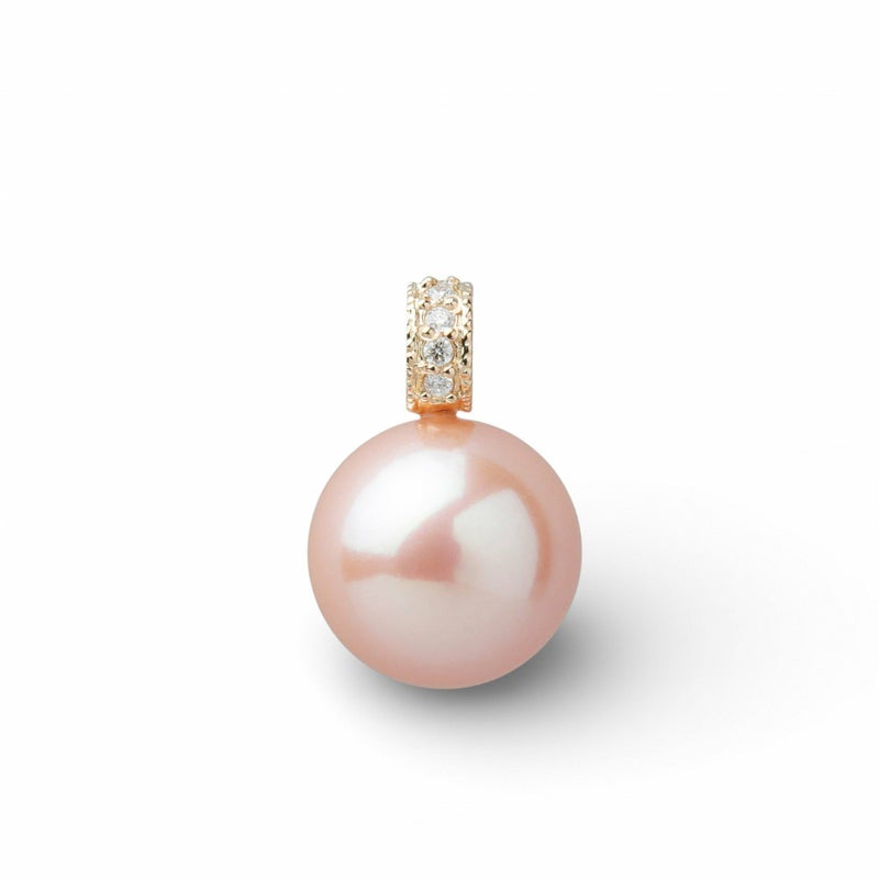 Mauvette 淡水真珠 ペンダントトップ　11mmUP K18YG オレンジ