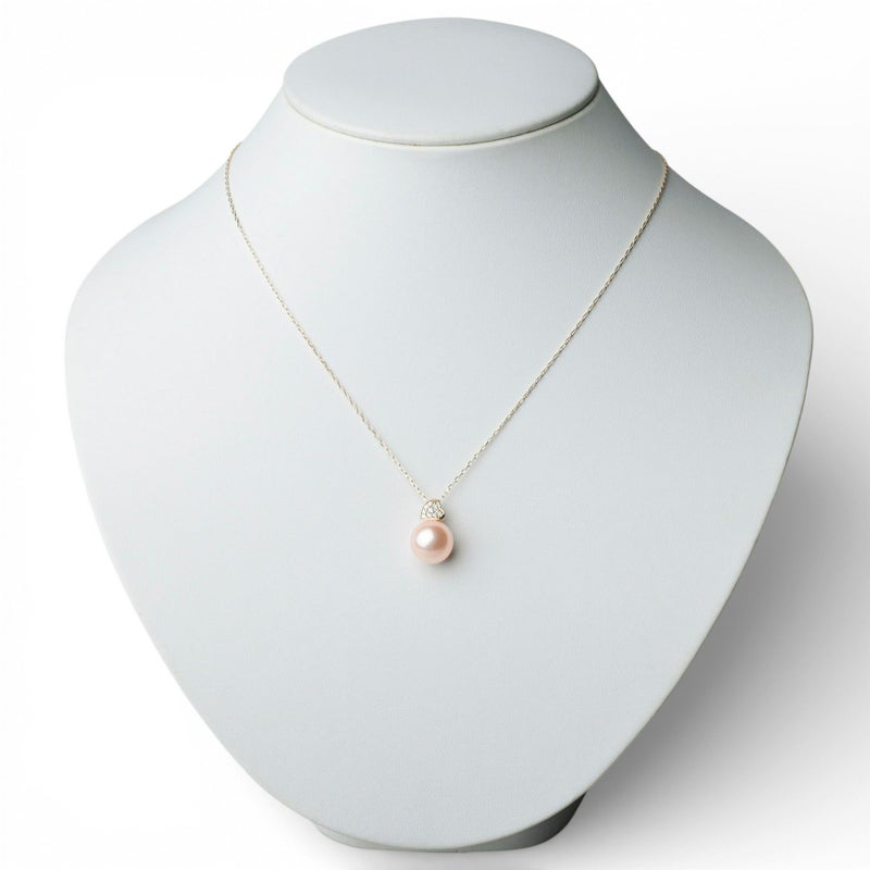 Mauvette 淡水真珠 ペンダントトップ　11mmUP K18YG オレンジ