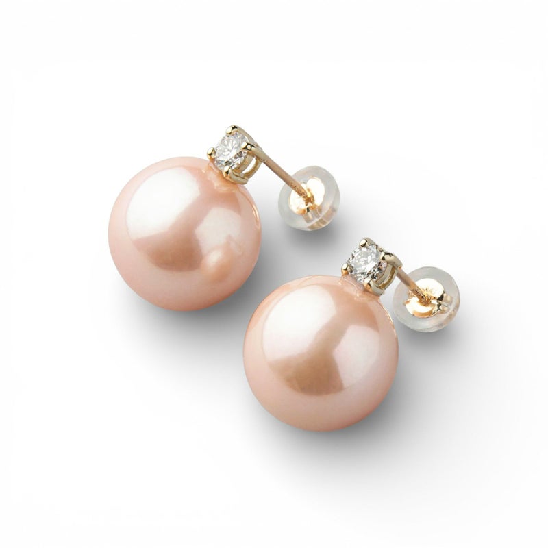 Mauvette 淡水真珠 ピアス　11mmUP K18YG