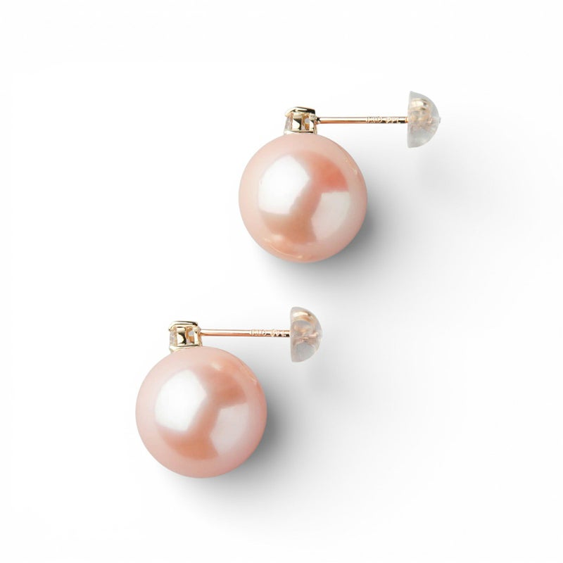 Mauvette 淡水真珠 ピアス　11mmUP K18YG