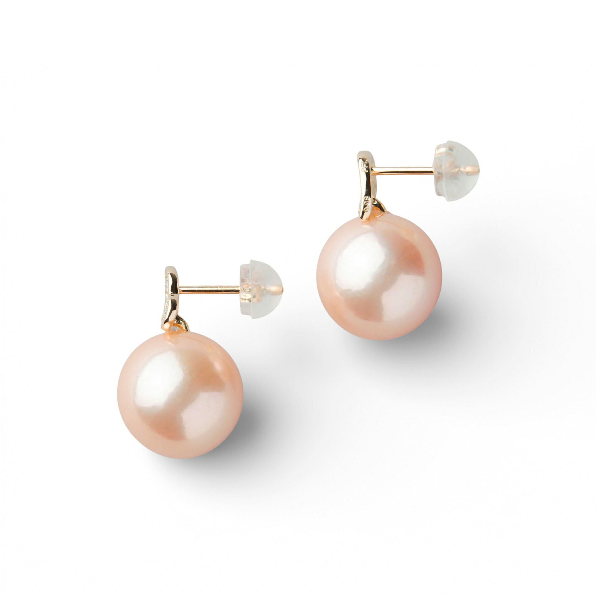 Mauvette 淡水真珠 ピアス 11mmUP K18YG オレンジ | 淡水真珠ピアス