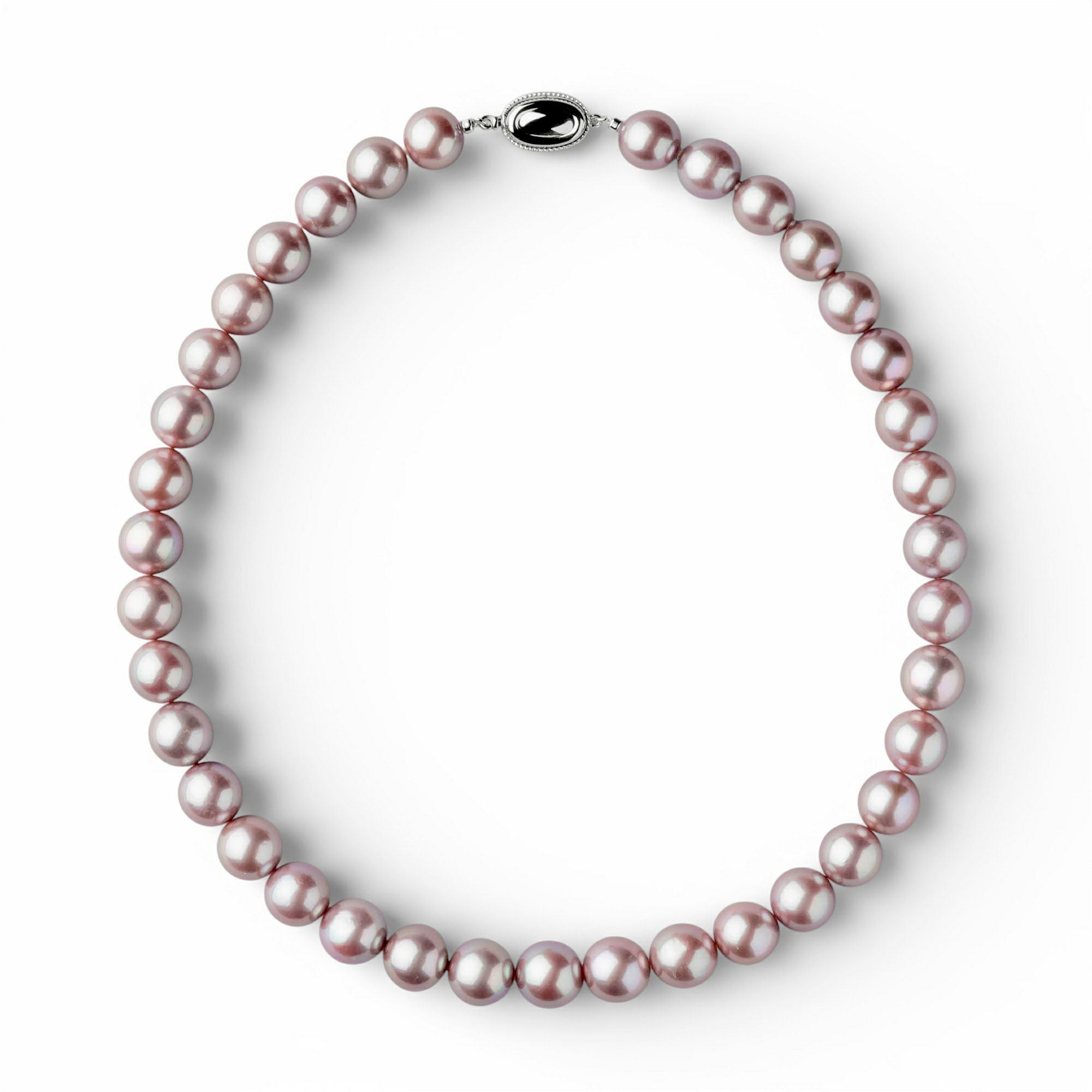 淡水真珠 ネックレス 10.7-11.8mm キングフィッシャー鑑別 -Mauvette