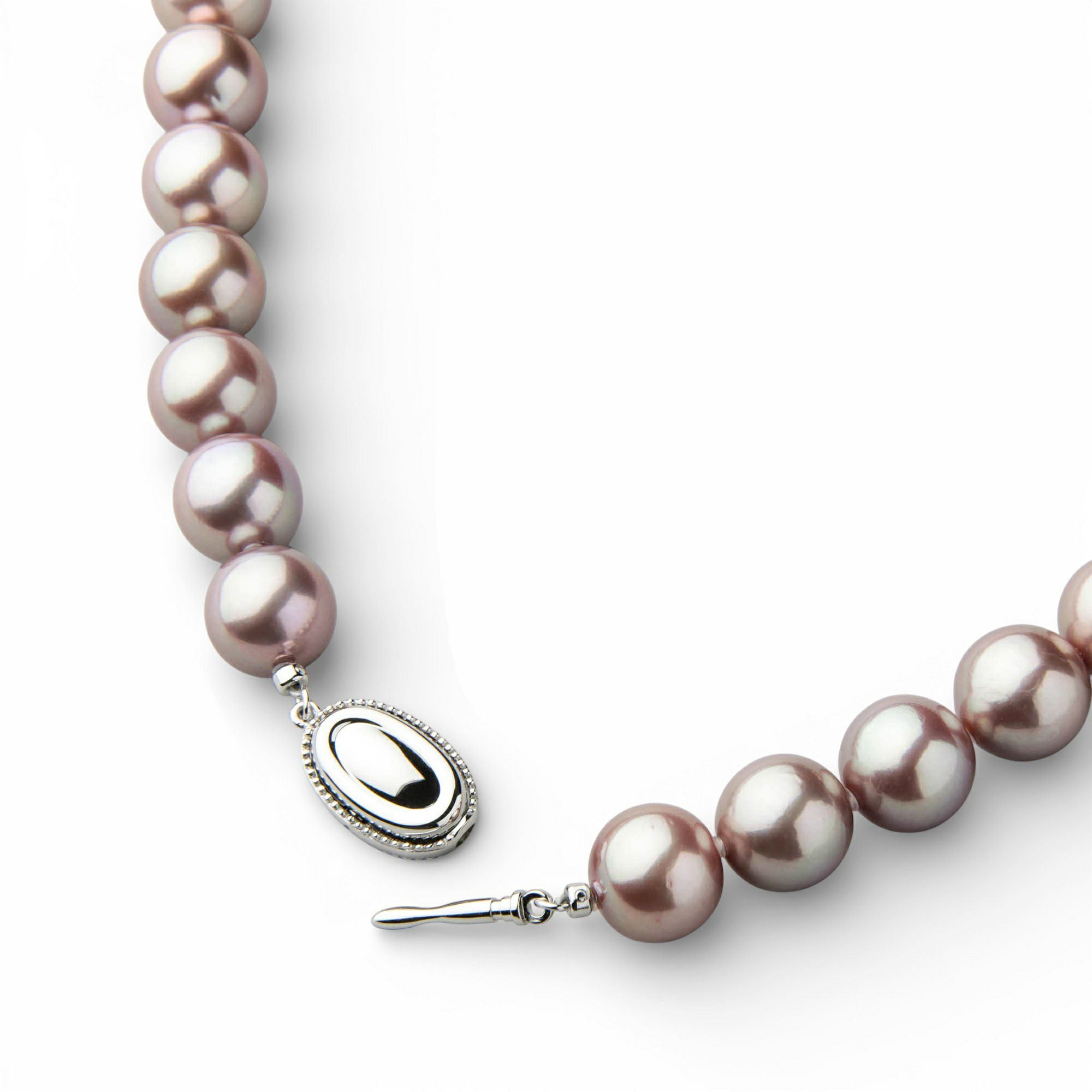 淡水真珠 ネックレス 10.7-11.8mm キングフィッシャー鑑別 -Mauvette