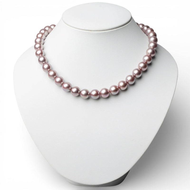 淡水真珠 ネックレス　10.7-11.8mm キングフィッシャー鑑別 -Mauvette-