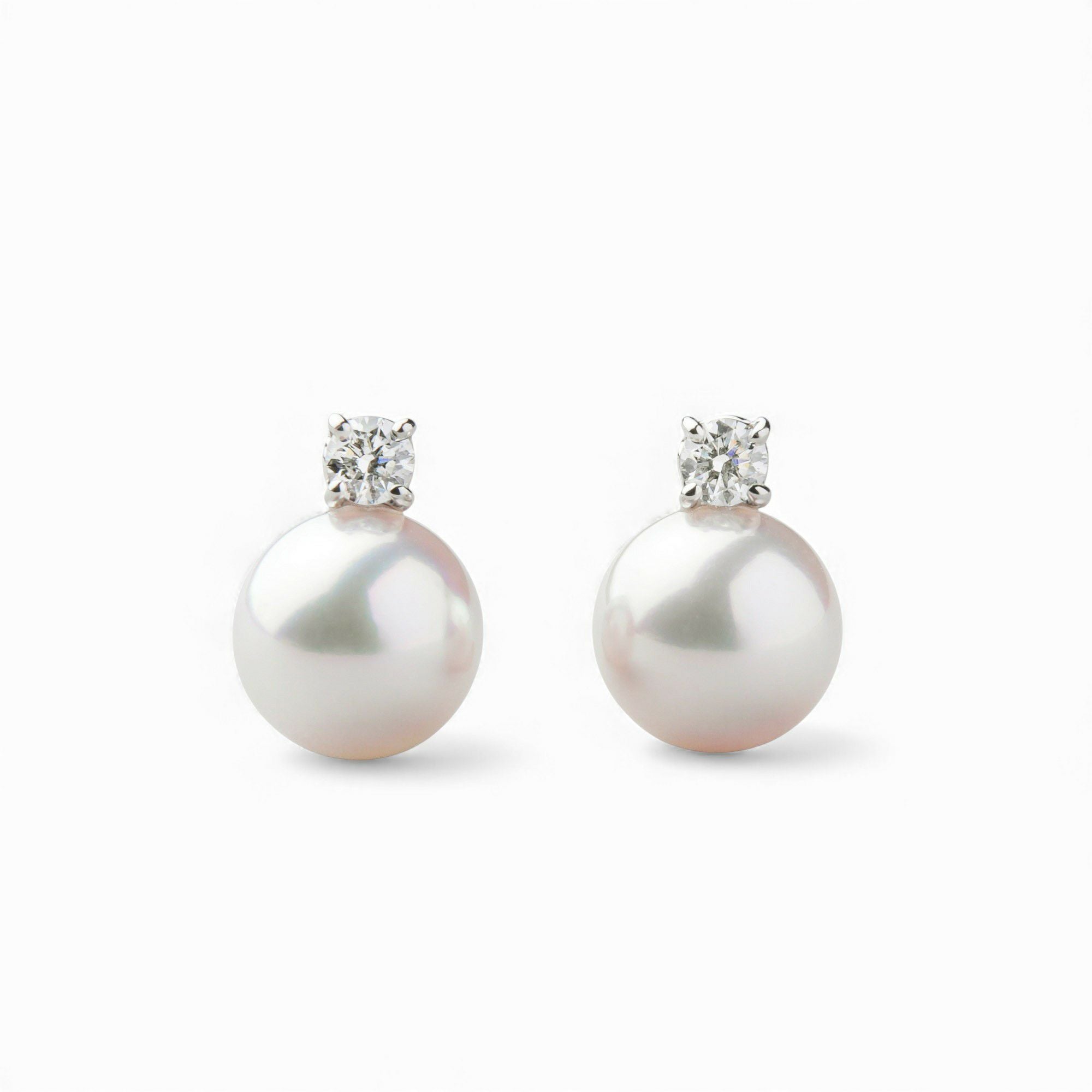 オーロラ花珠真珠 ピアス8.5-9.0mm PT900 -TOP Quality- [WSP] | WSP