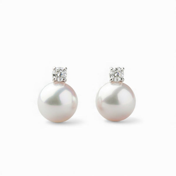 オーロラ花珠真珠 ピアス8.5-9.0mm PT900 -TOP Quality- [WSP] | WSP 