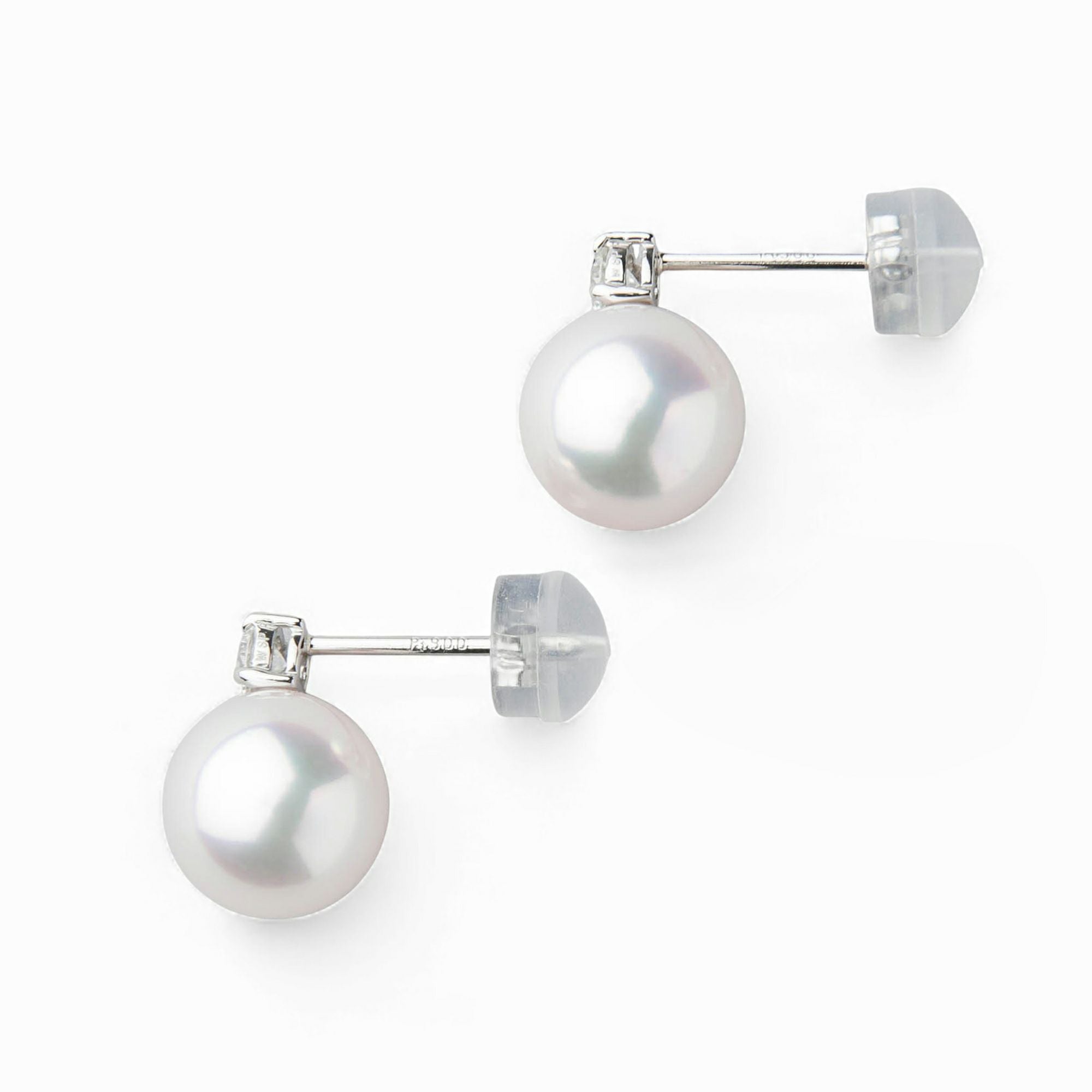 オーロラ花珠真珠 ピアス8.5-9.0mm PT900 -TOP Quality- [WSP] | WSP