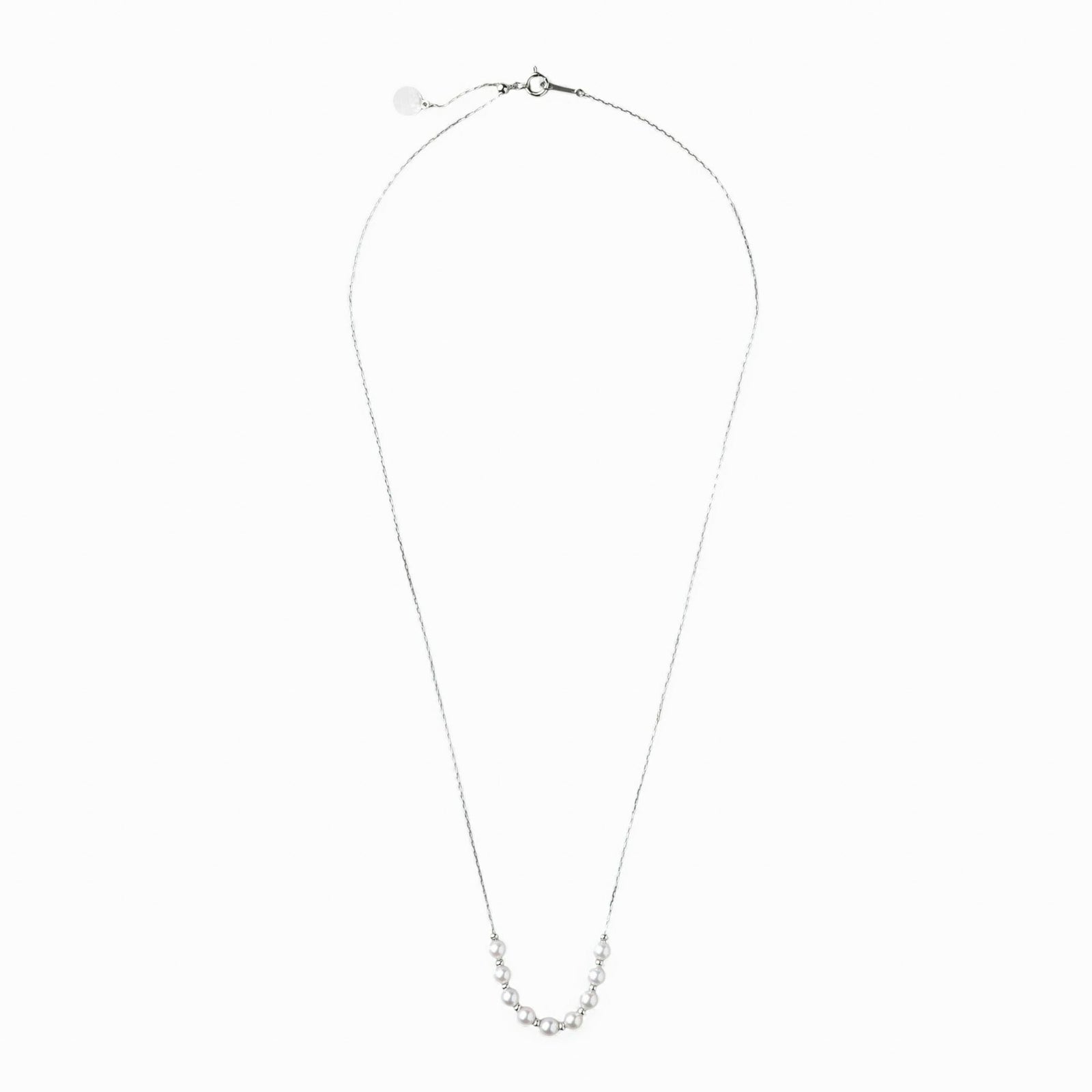 enSTYLE あこや真珠 ステーションネックレス　3.5-4.0mm PT900 スライドボール