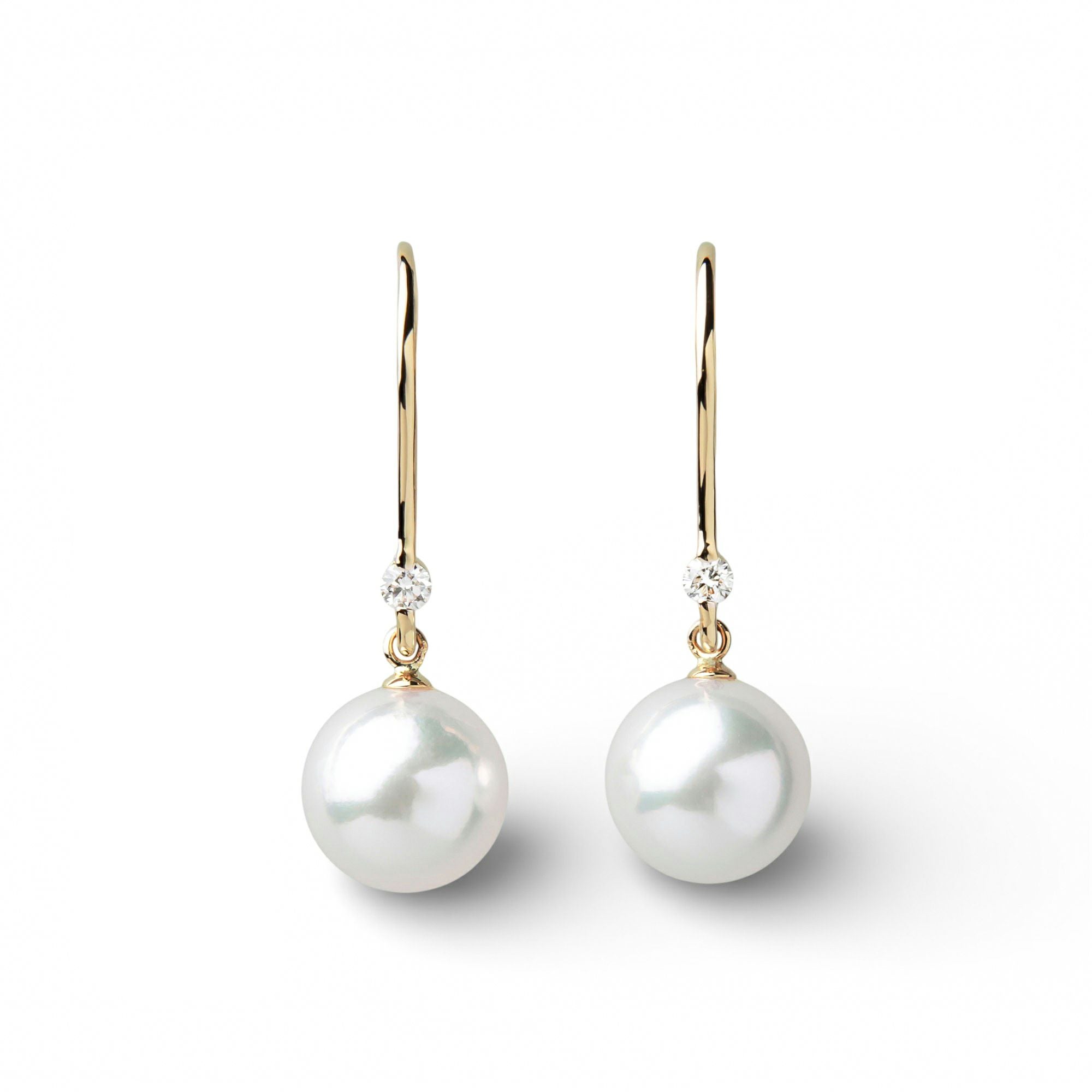 あこや真珠 フックピアス7.5-8.0mm K14WG/K18YG | あこや真珠ピアス