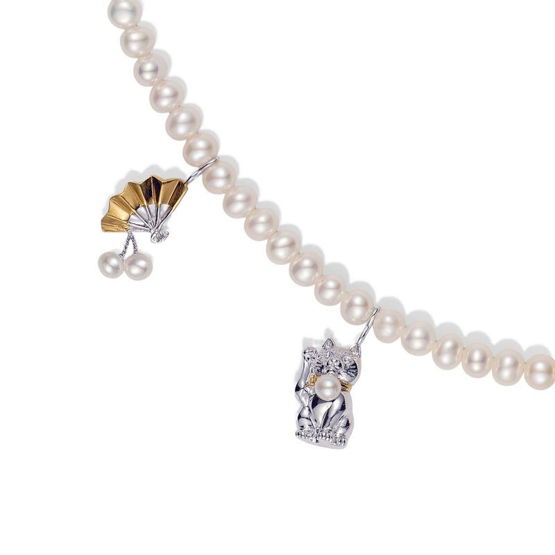  ENGI エンギチャームネックレス　淡水真珠 4.0-4.5mm/2.0-2.5mm　SV925