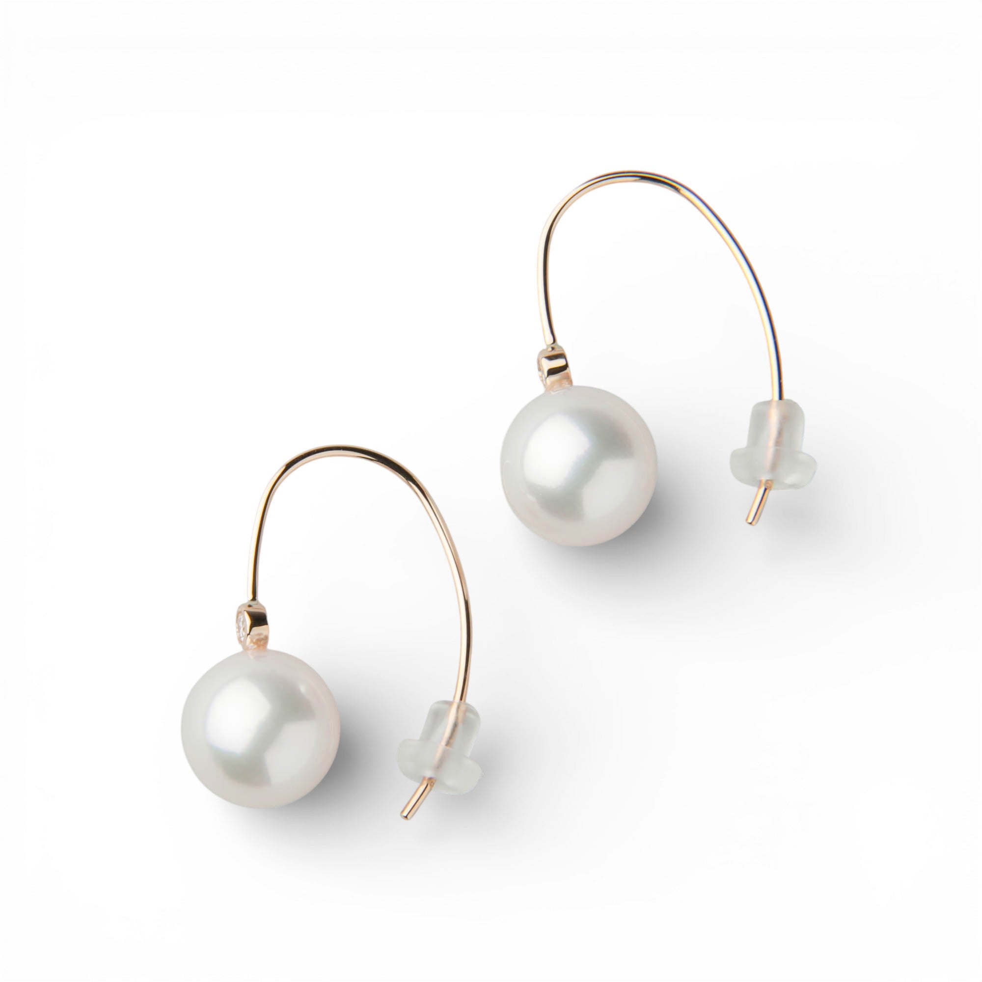 LUXE あこや真珠 フックピアス 8.0-8.5mm K18YG | WSP（ダブルエスピー