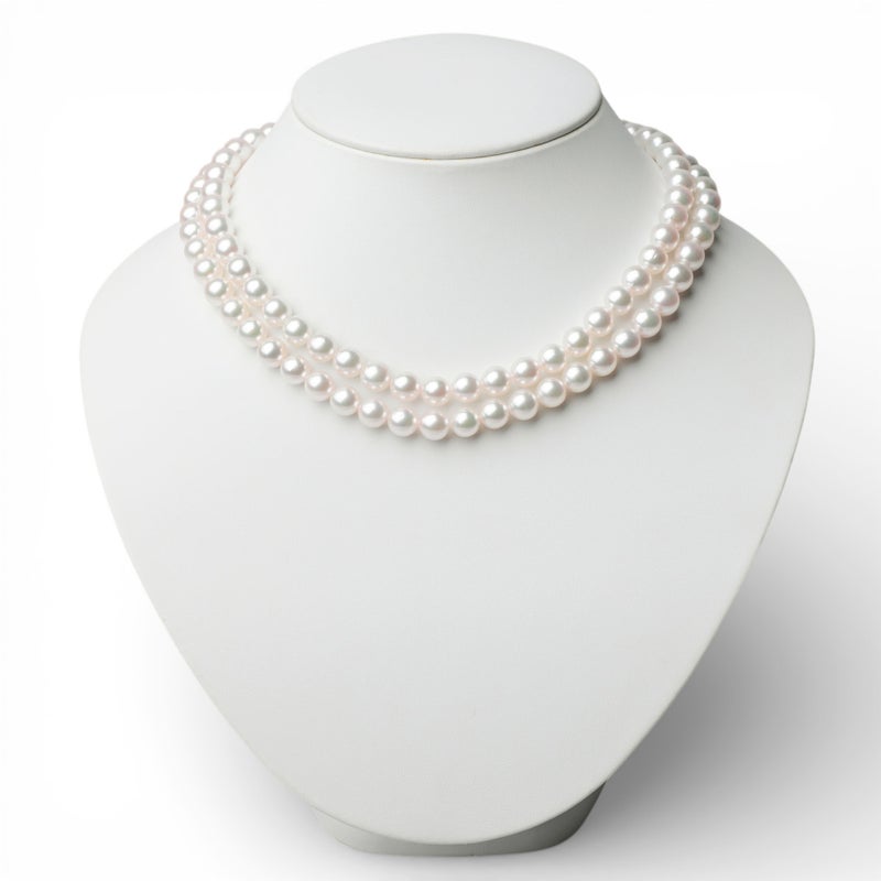 あこや真珠 ロングネックレス　8.0-8.5mm 80cm