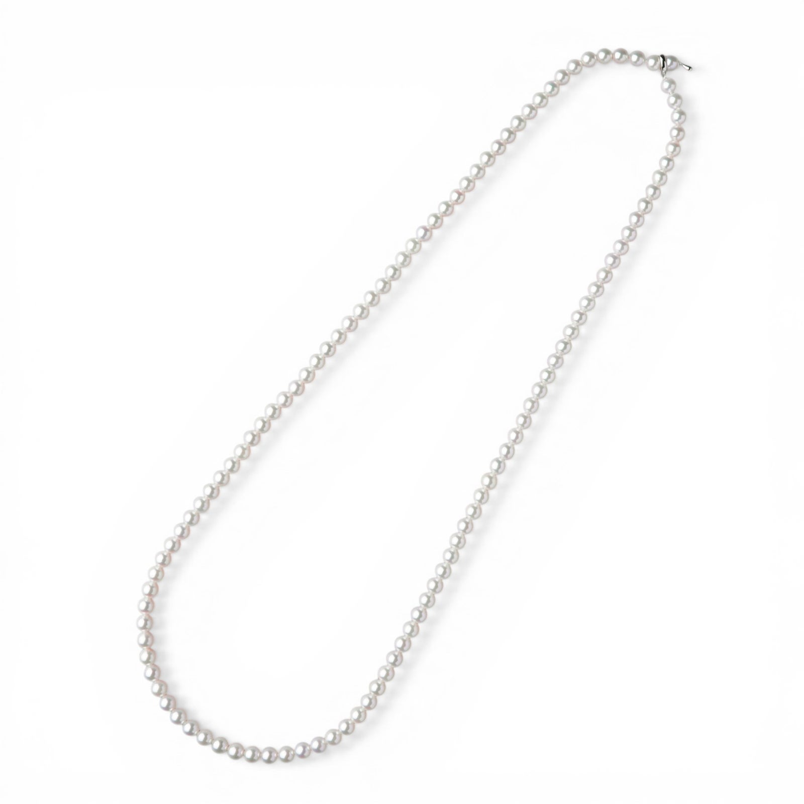 あこや真珠 ロングネックレス　7.0-7.5mm 80cm　クリッカー