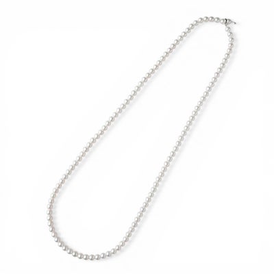 全長117cm】アコヤ真珠 ロング ネックレス 約5.6～6.0mm SV 日常に 