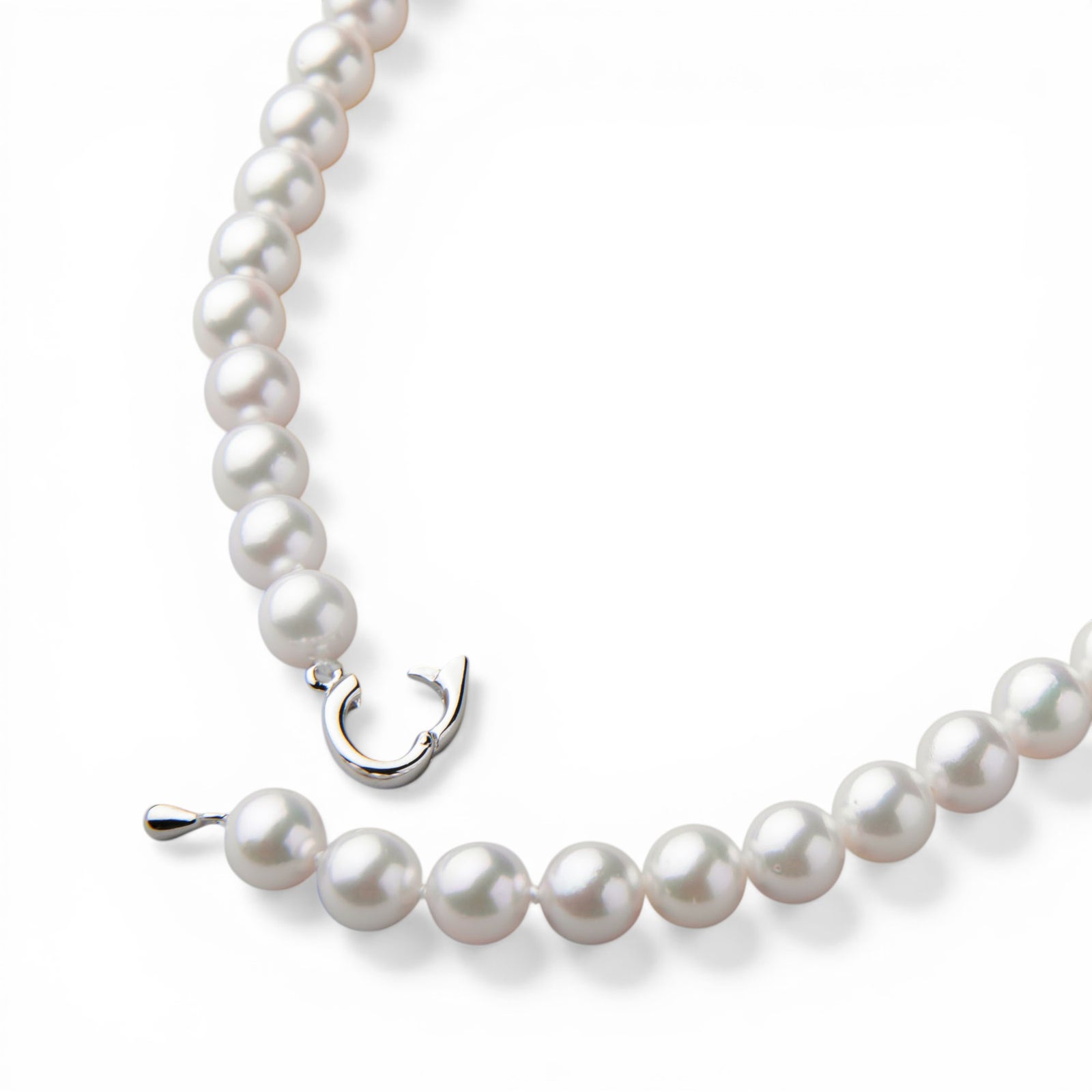 あこや真珠 ロングネックレス　7.0-7.5mm 80cm　クリッカー