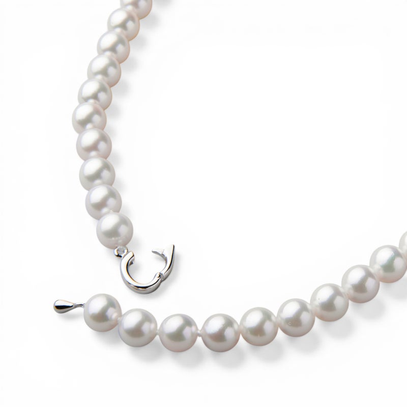 あこや真珠 ロングネックレス　7.0-7.5mm 80cm　クリッカー