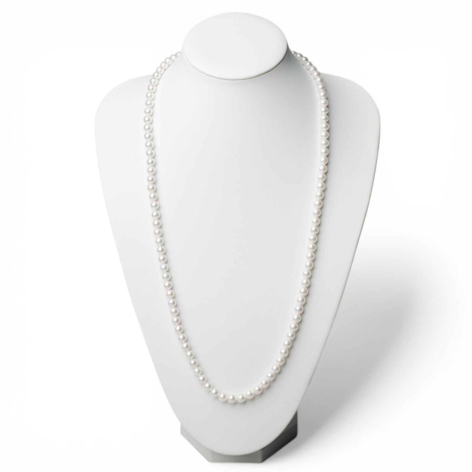 あこや真珠 ロングネックレス　7.0-7.5mm 80cm　クリッカー