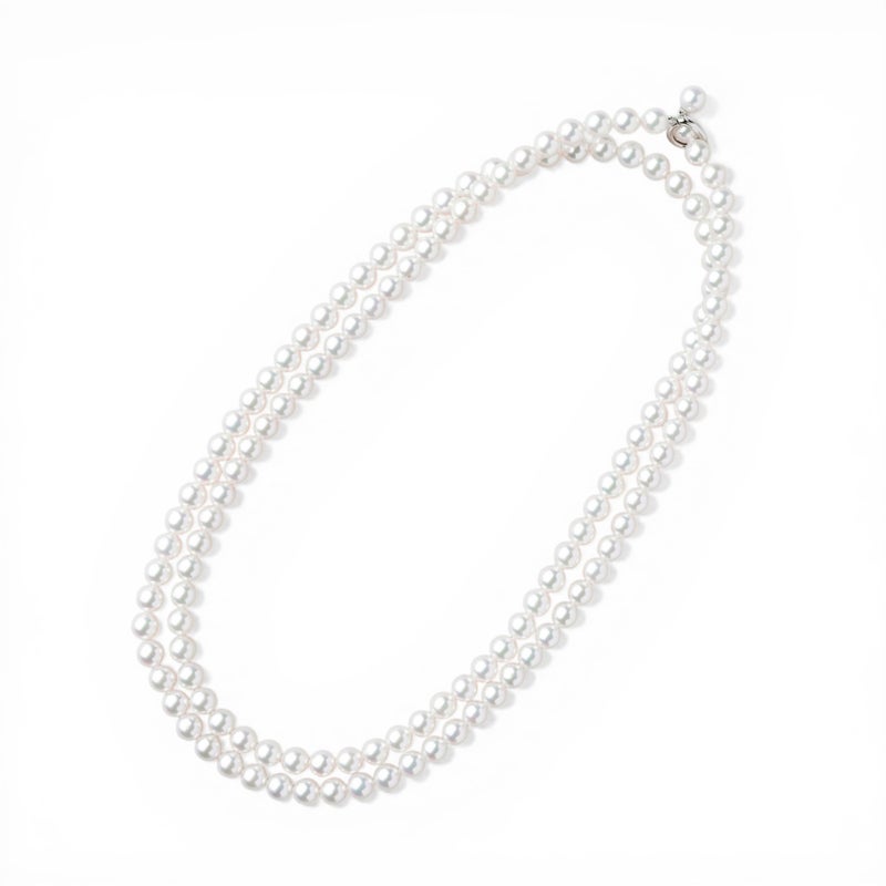  あこや真珠 ロングネックレス　6.0-6.5mm 80cm