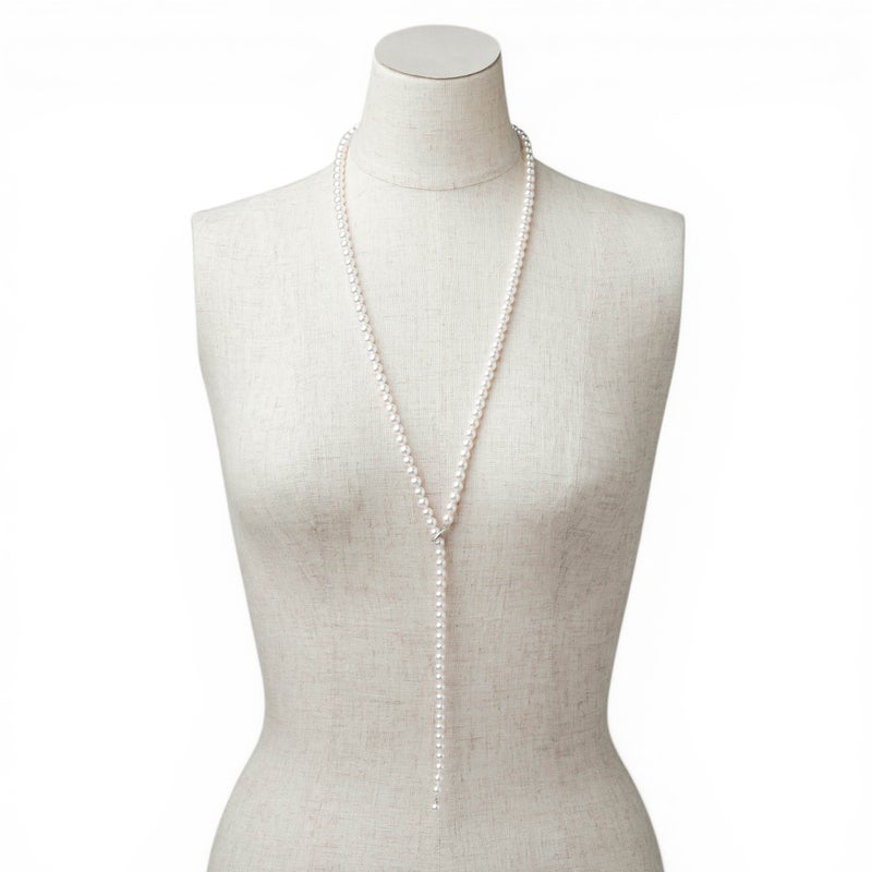  あこや真珠 ロングネックレス　6.0-6.5mm 80cm