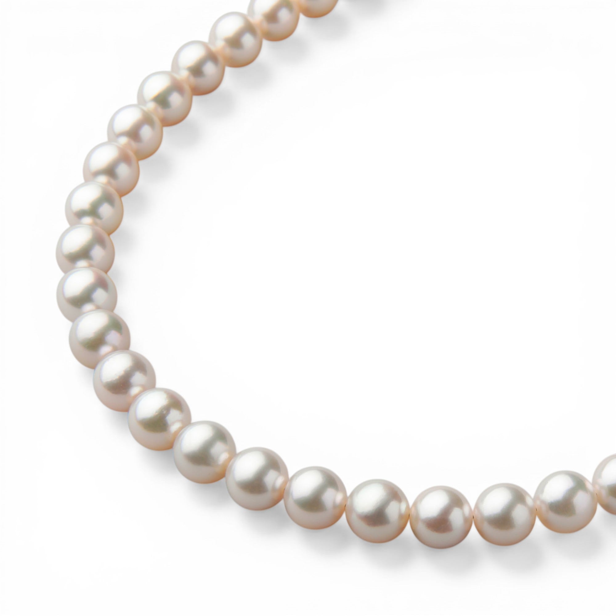 【鑑別書付】アコヤ真珠 ネックレス 7.5-8.0mm ラウンドシェープ あこや真珠 ネックレス 7.5-8.0mm オーロラアコヤクイーン鑑別書付