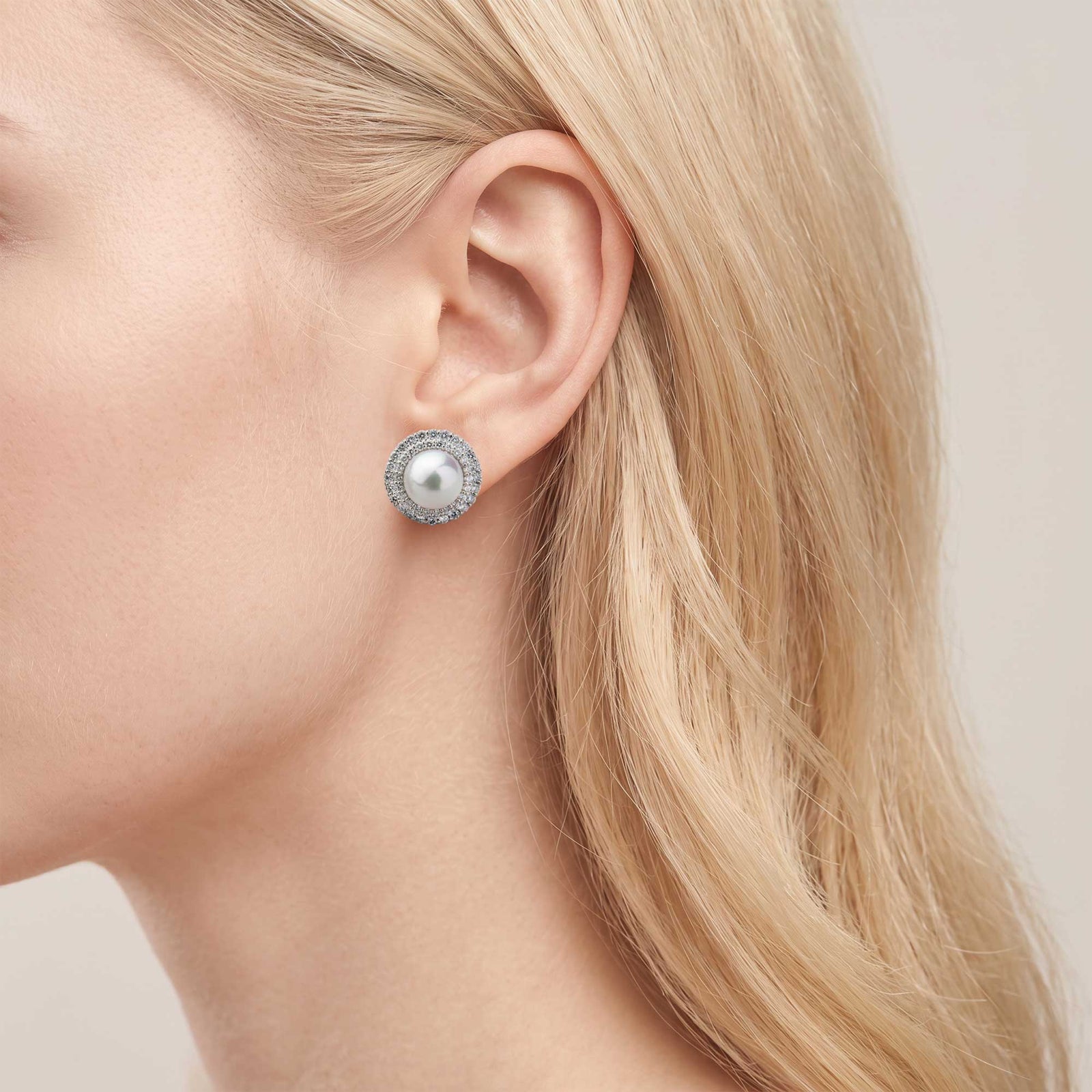 オーロラ天女 ダイヤモンドピアス　8.5-9.0mm 取巻き [WSP]