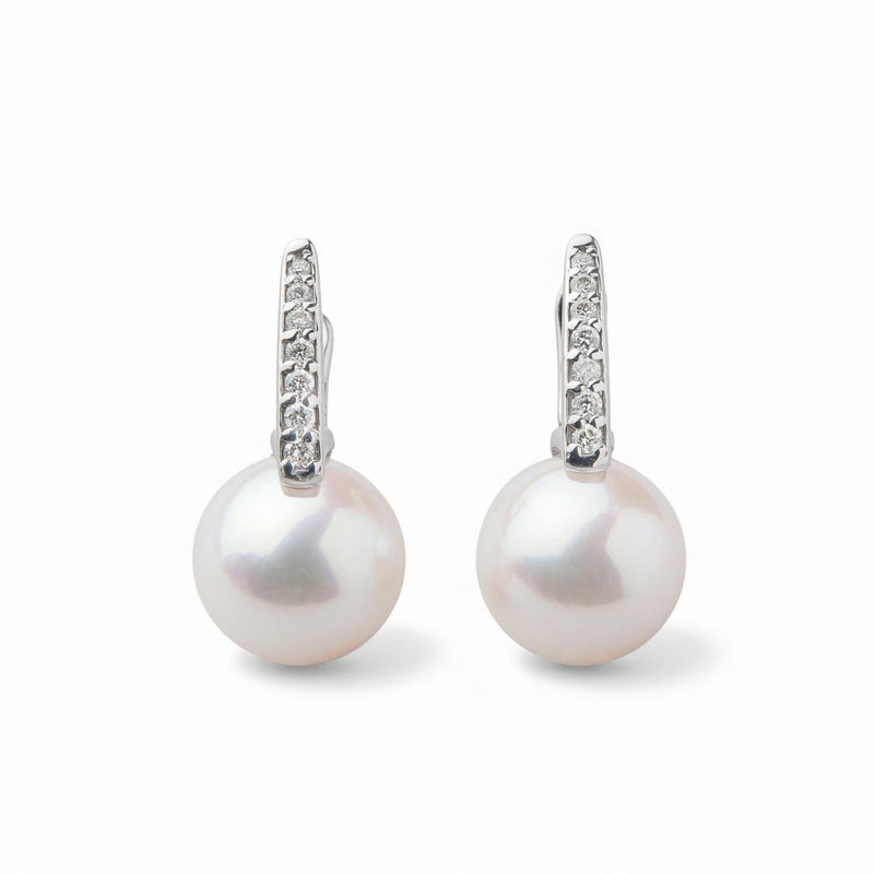 LUXE あこや真珠 ピアス8.5-9.0mm PT900