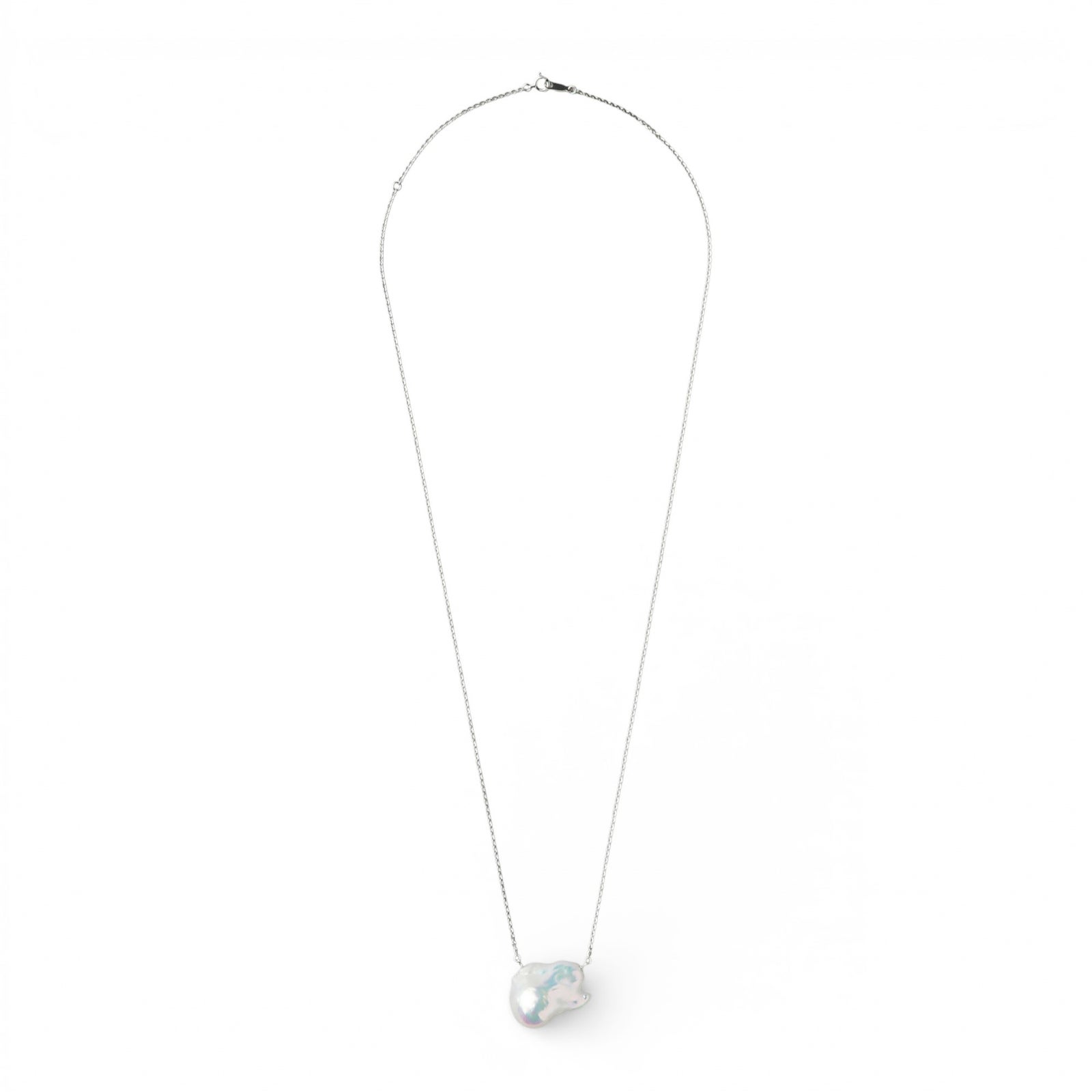 【WEB限定】Unique+ 淡水真珠 ペンダント　17mmUP K18WG オイスターバロック