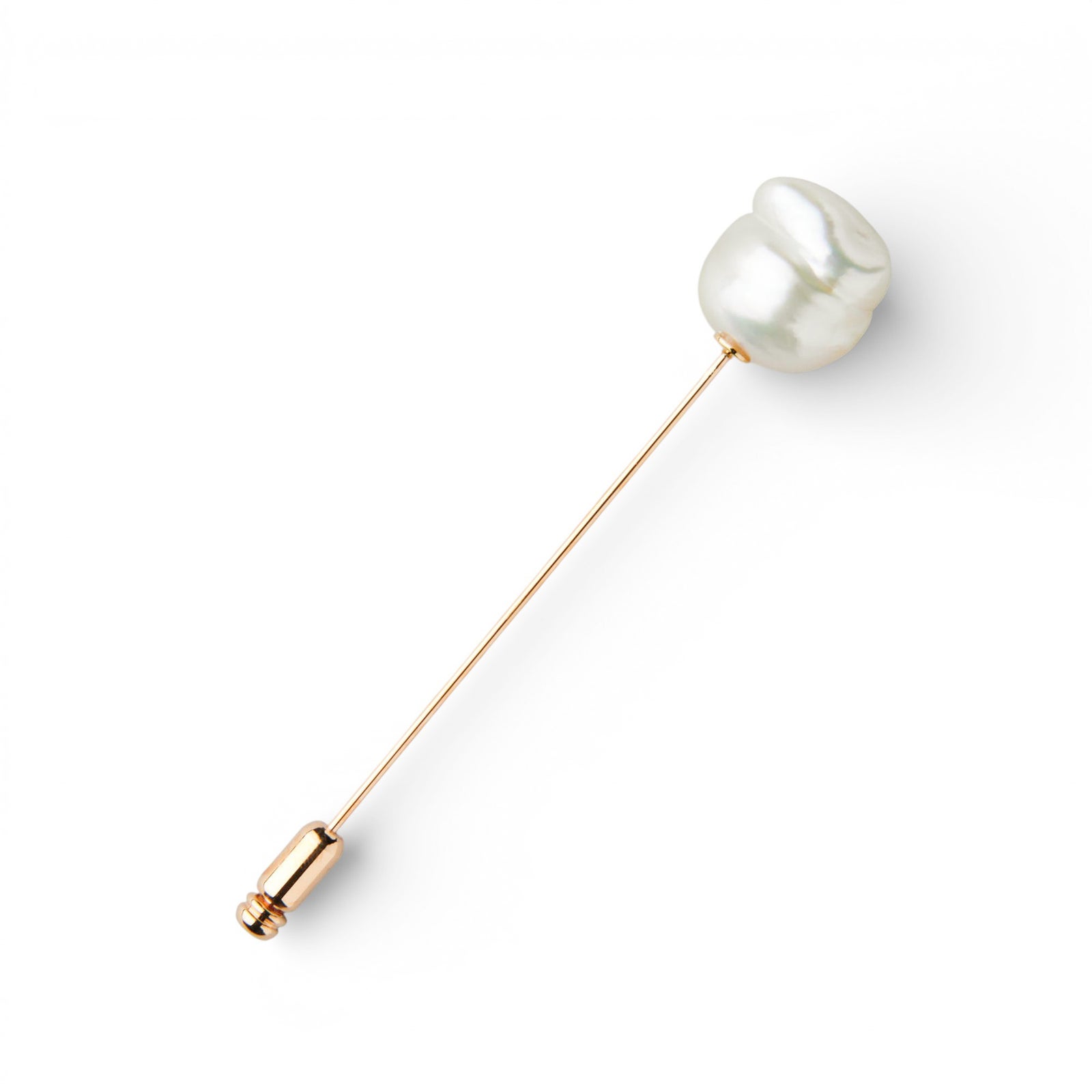 【WEB限定】Unique+ 南洋白蝶真珠 ブローチ　13mmUP SV925 GP バロック