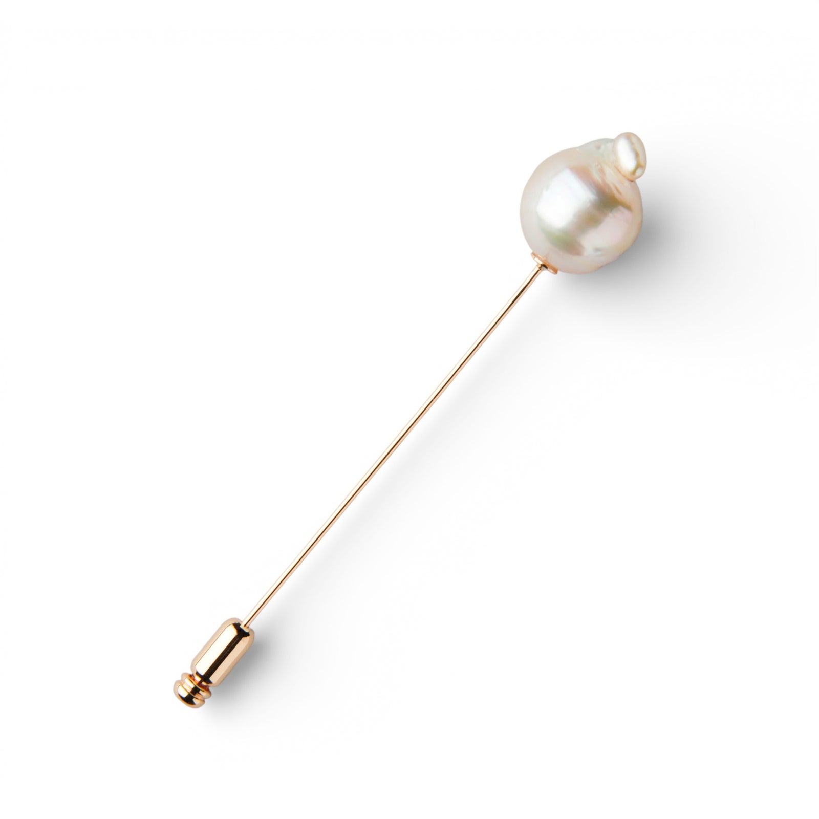 【WEB限定】Unique+ 南洋白蝶真珠 ブローチ　13mmUP SV925 GP バロック