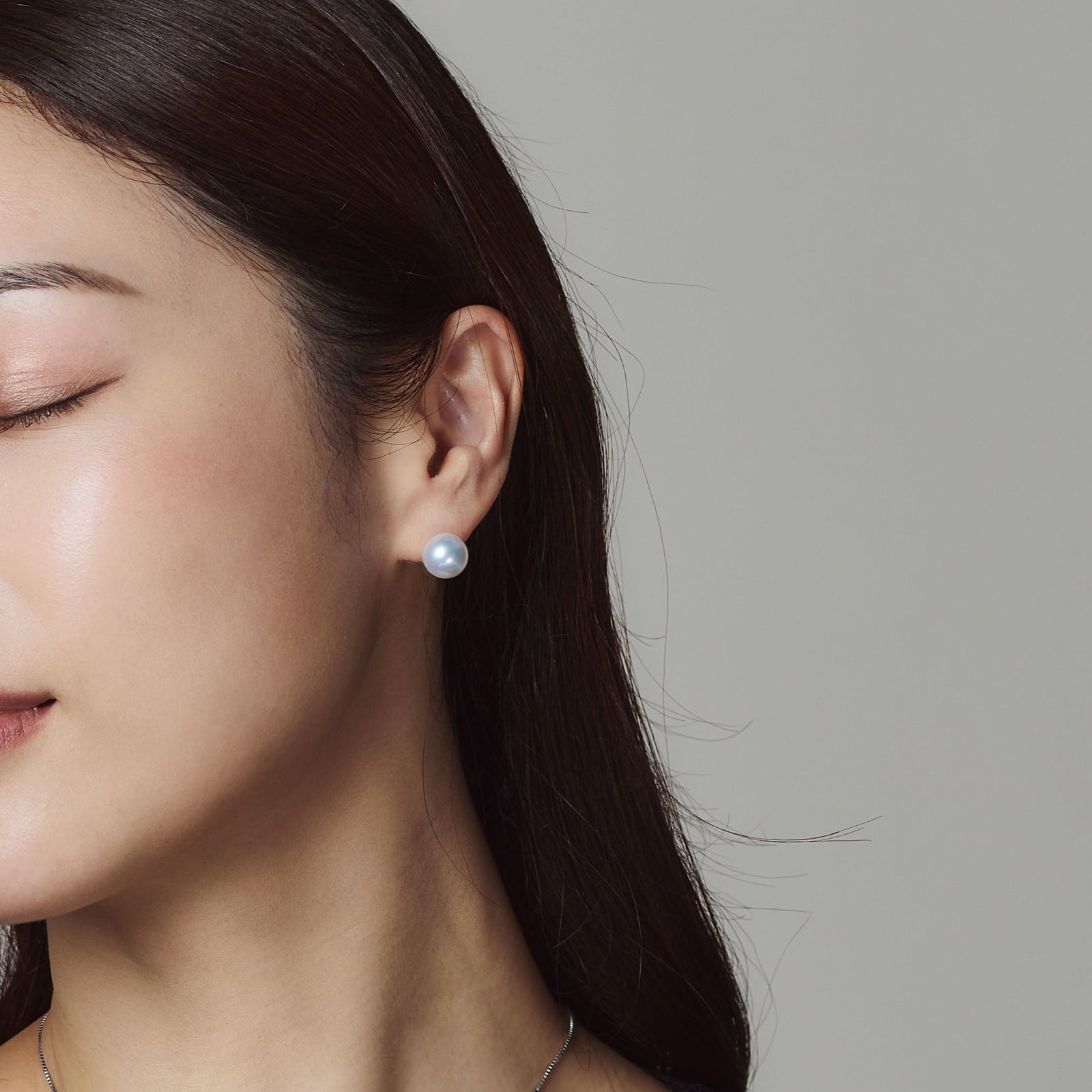 南洋白蝶真珠 スタッドピアス 11mmUP PT900 -Aurora Venus- [WSP]