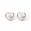 Petit Claire あこや真珠 ピアス　4.5-5.0mm K18YG/PT900 ハート