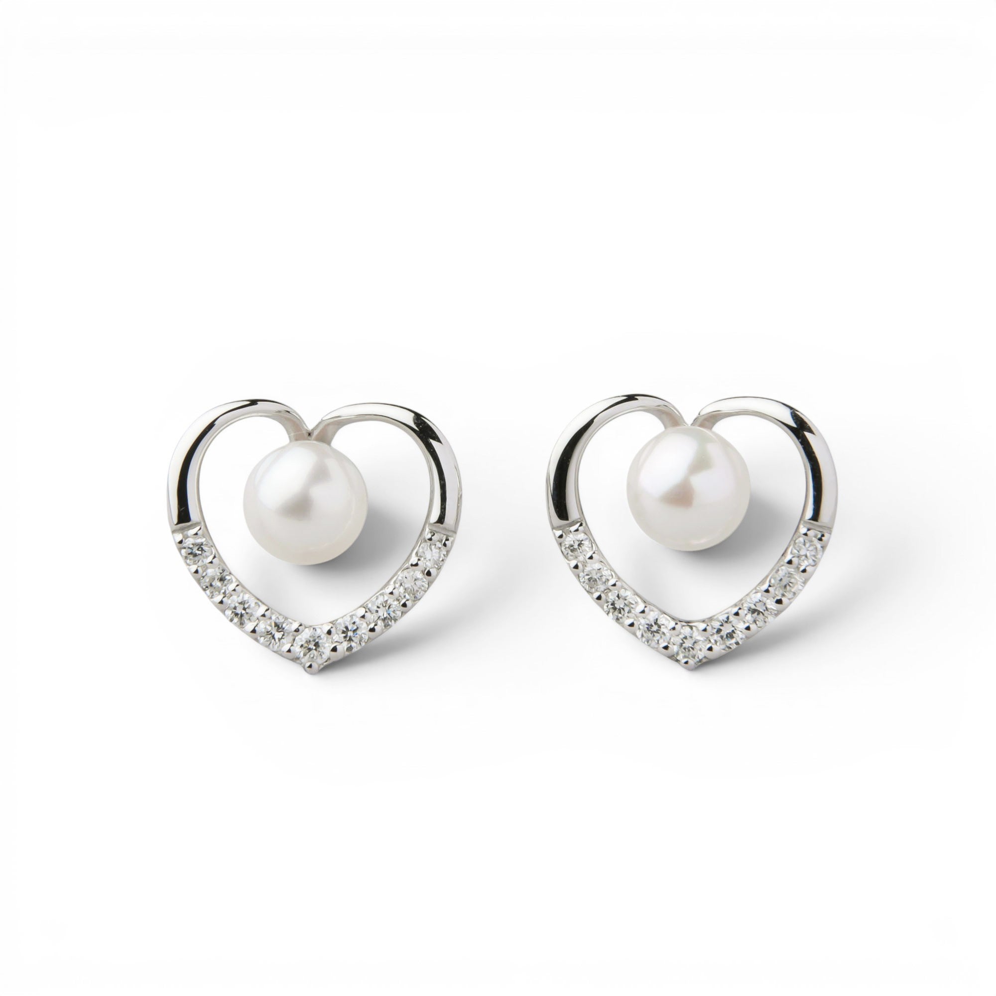 Petit Claire あこや真珠 ピアス 4.5-5.0mm K18YG/PT900 ハート | WSP